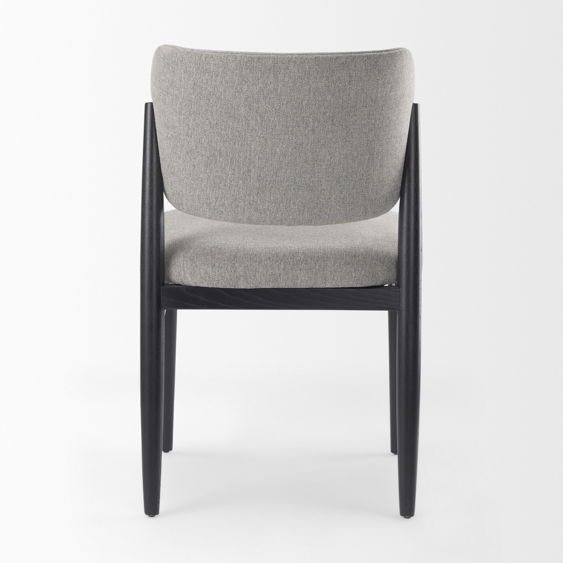 cline 20.9l x 23.0w x 31.9h gray fabric w/black wood dining chair