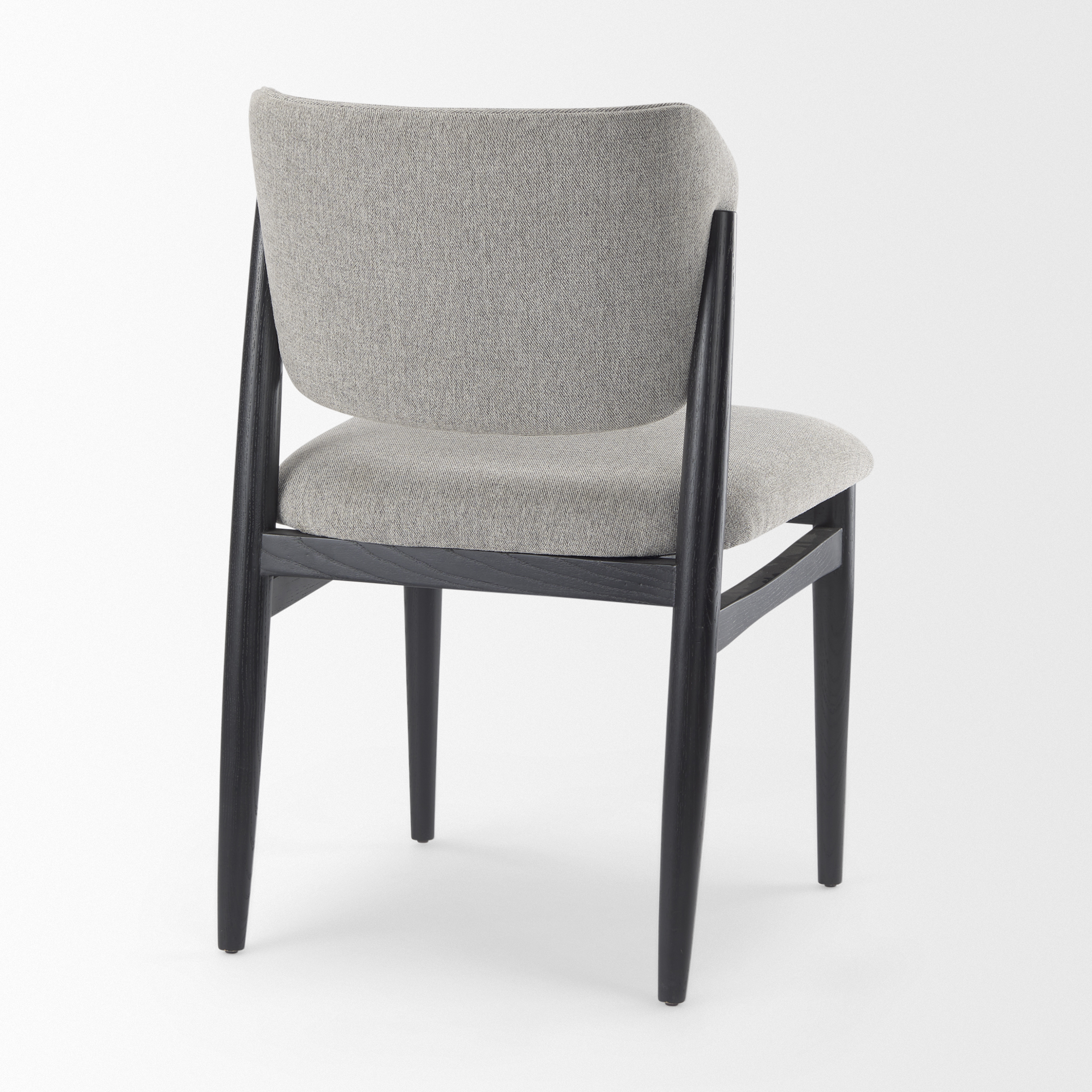 cline 20.9l x 23.0w x 31.9h gray fabric w/black wood dining chair