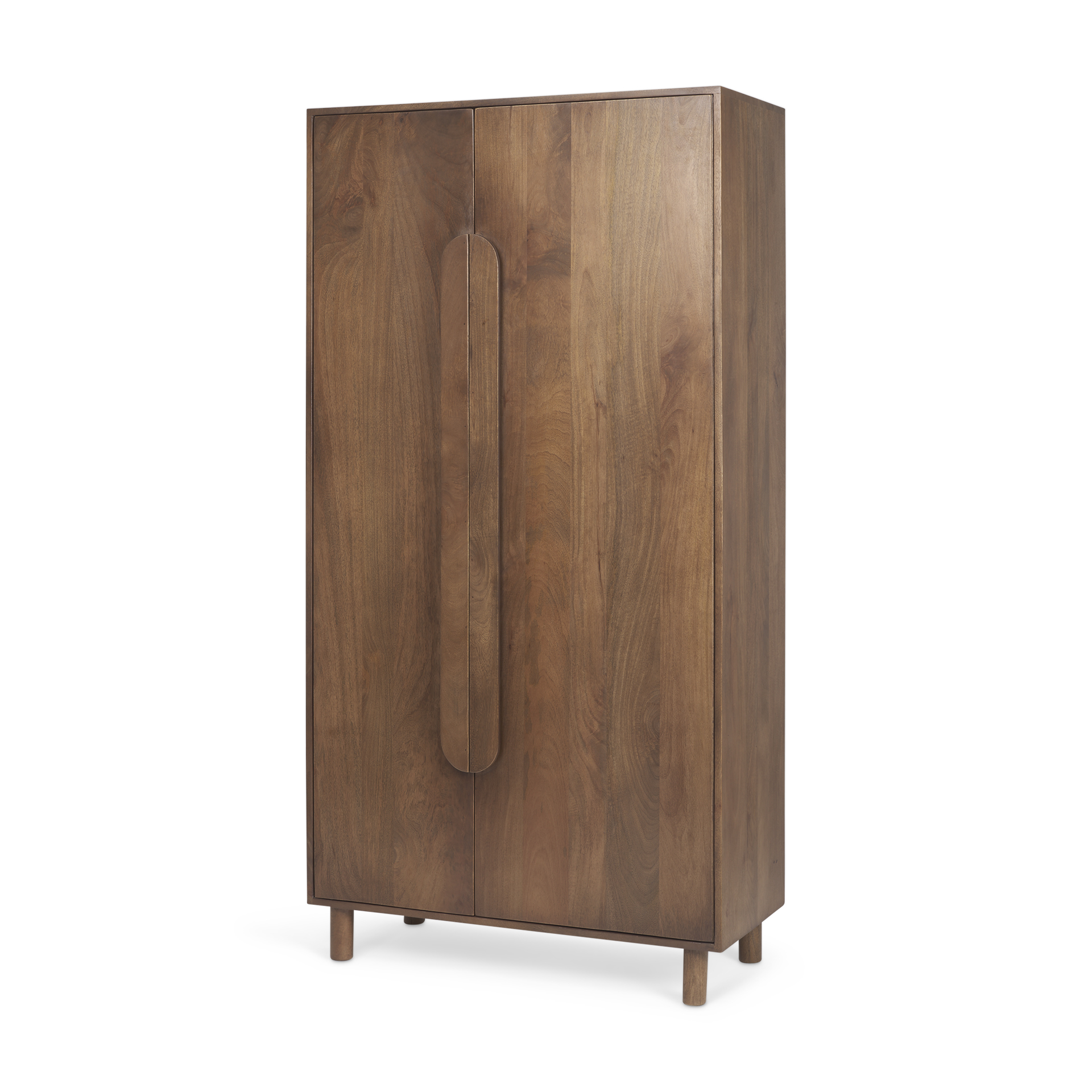 astrid 36.0l x 17.0w x 70.0h medium brown solid wood armoire