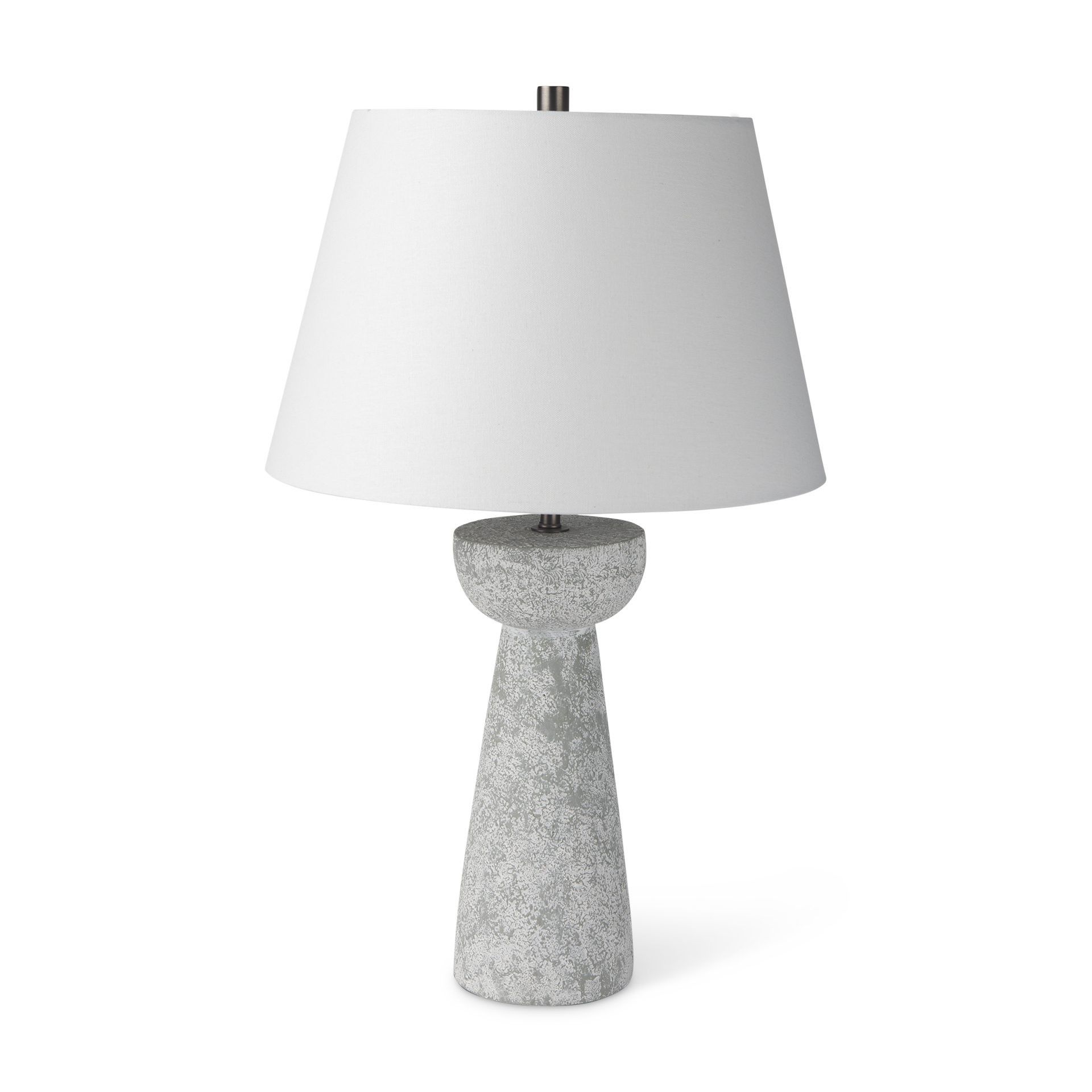 julia 16.0l x 16.0w x 27.0h gray antique painted cement table lamp