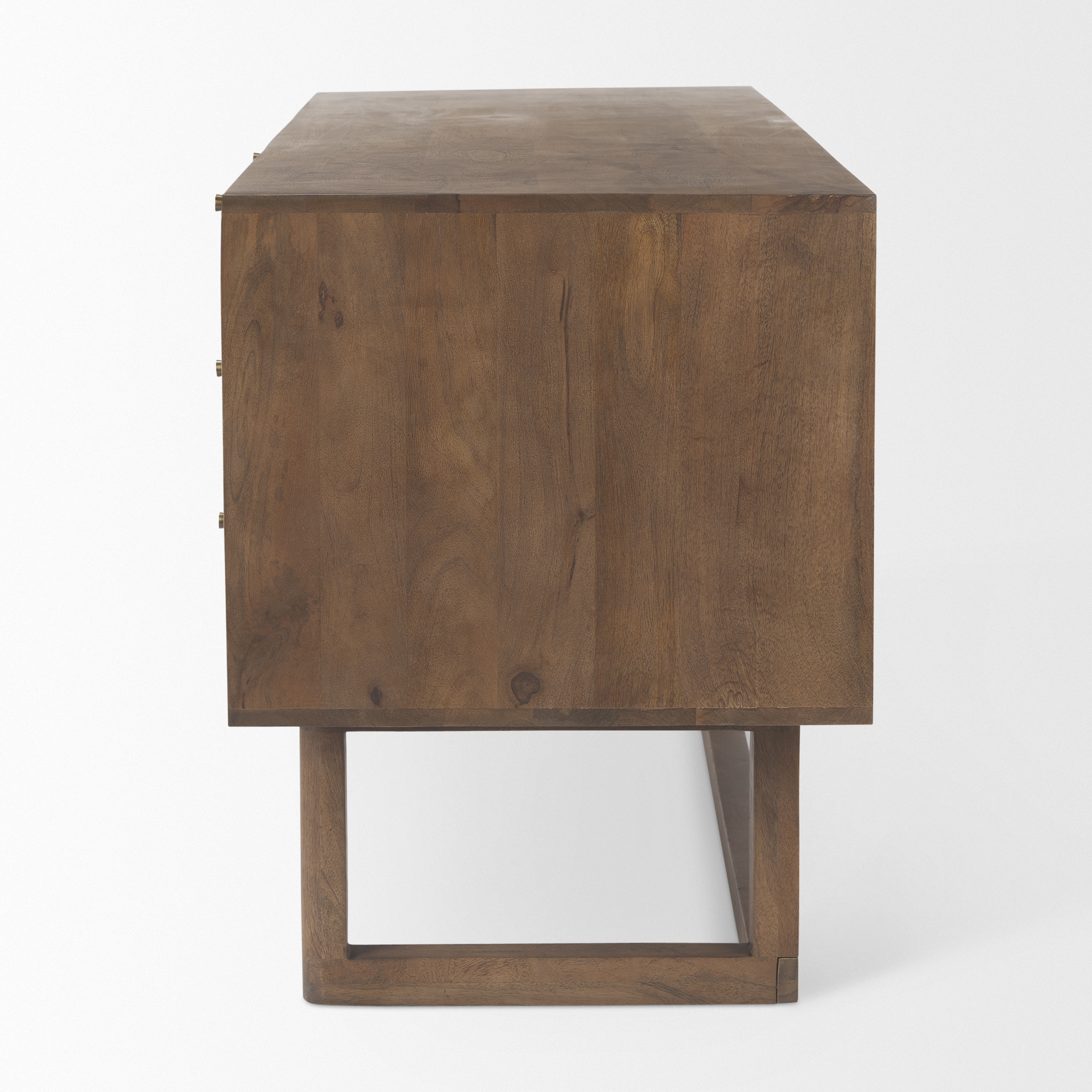 Grier 60.0L x 22.75W x 30.5H Medium Brown Solid Wood W/Cane Office Desk