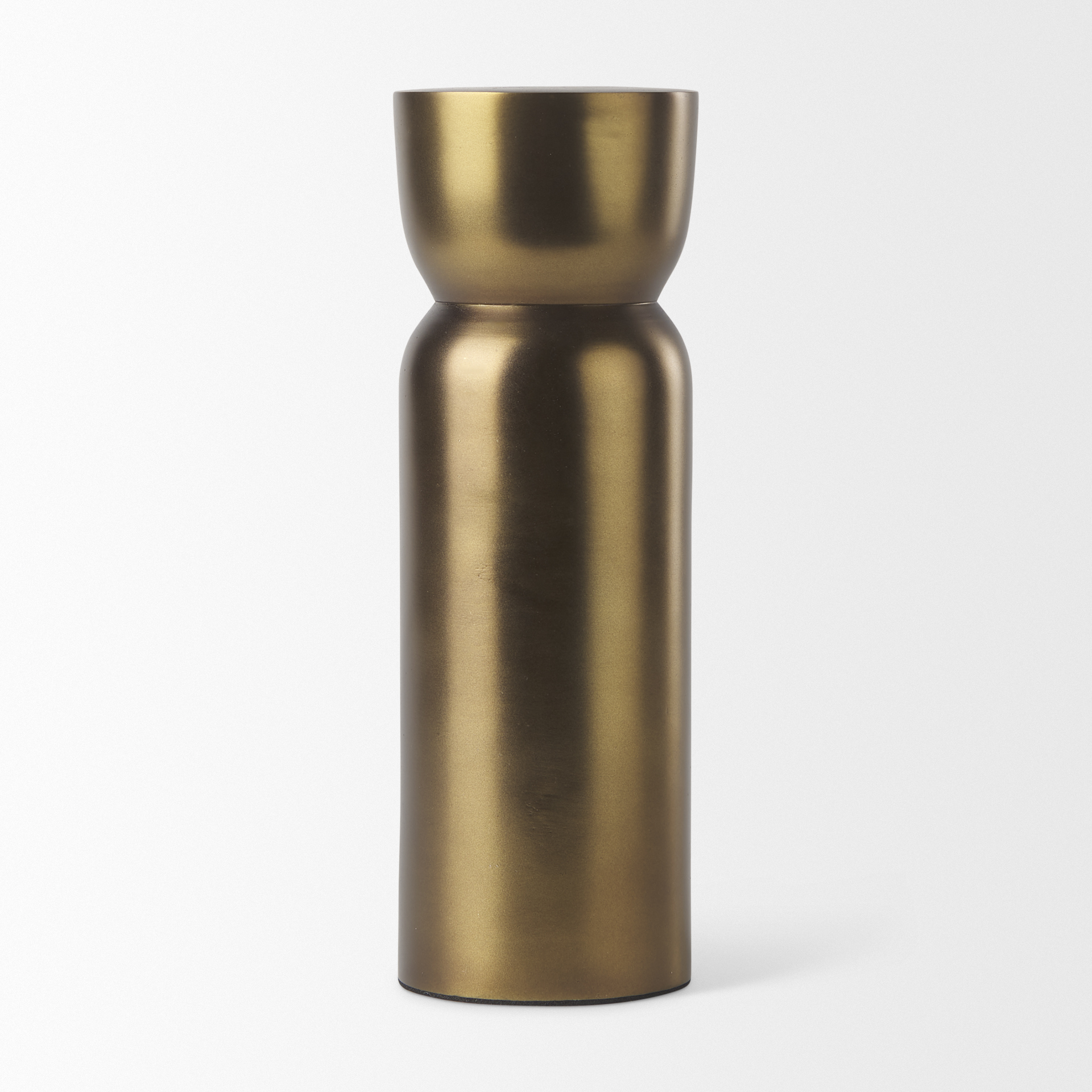 malta aluminum candle holder large