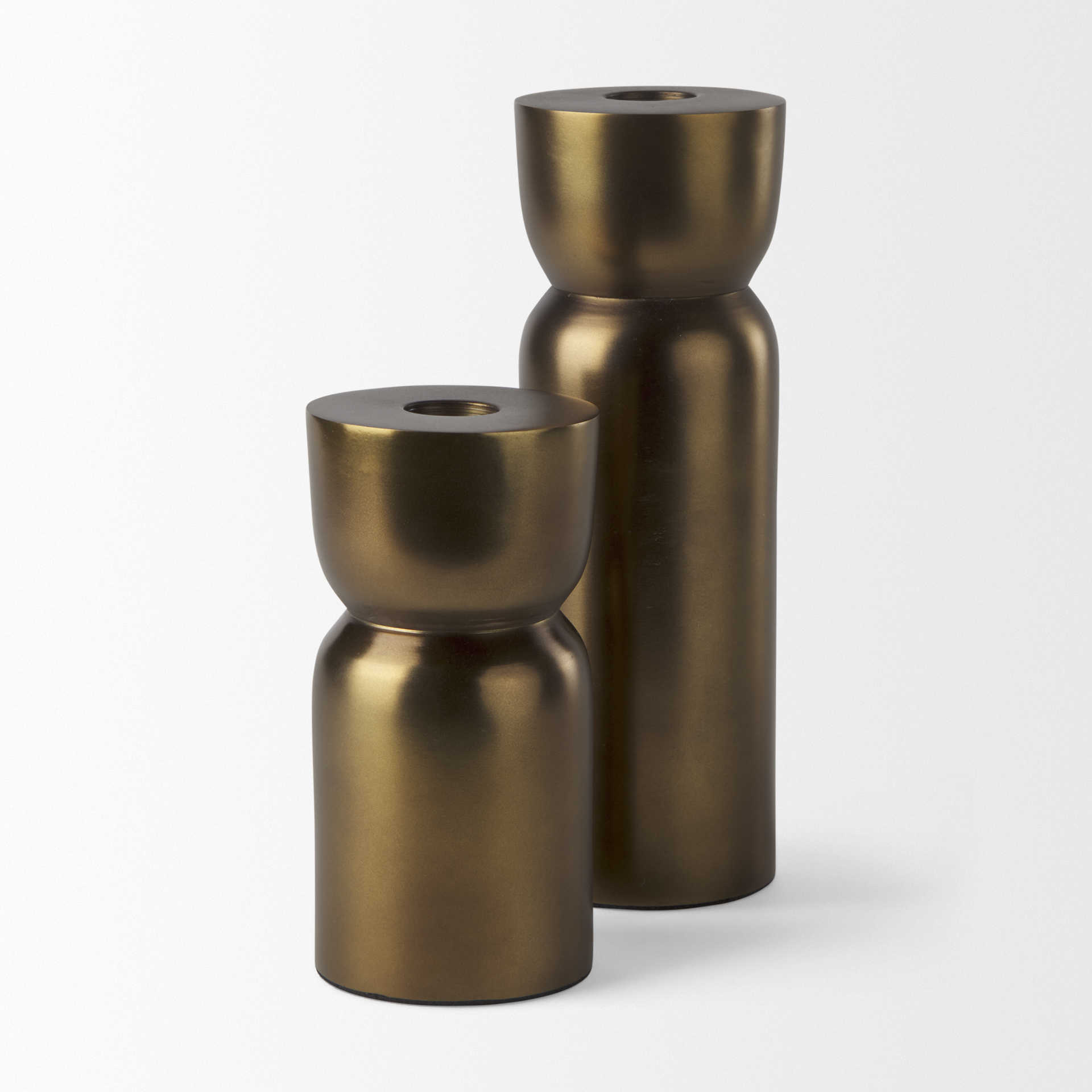 malta aluminum candle holder large