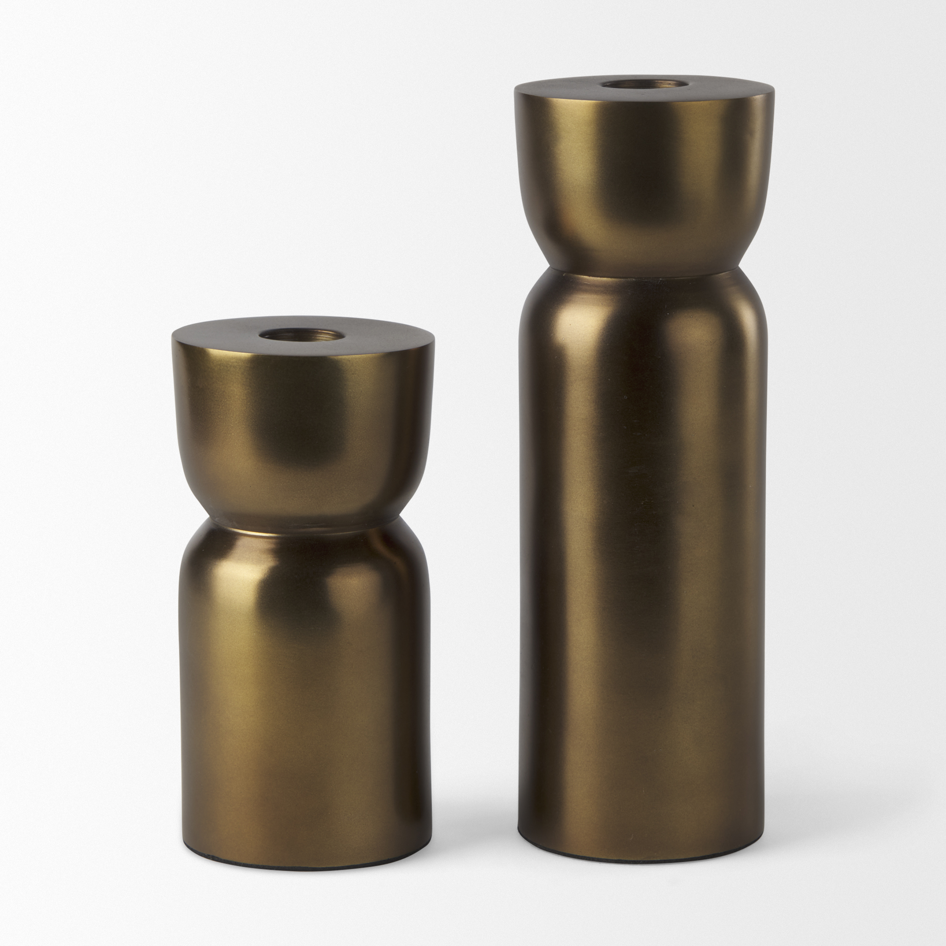 malta aluminum candle holder large
