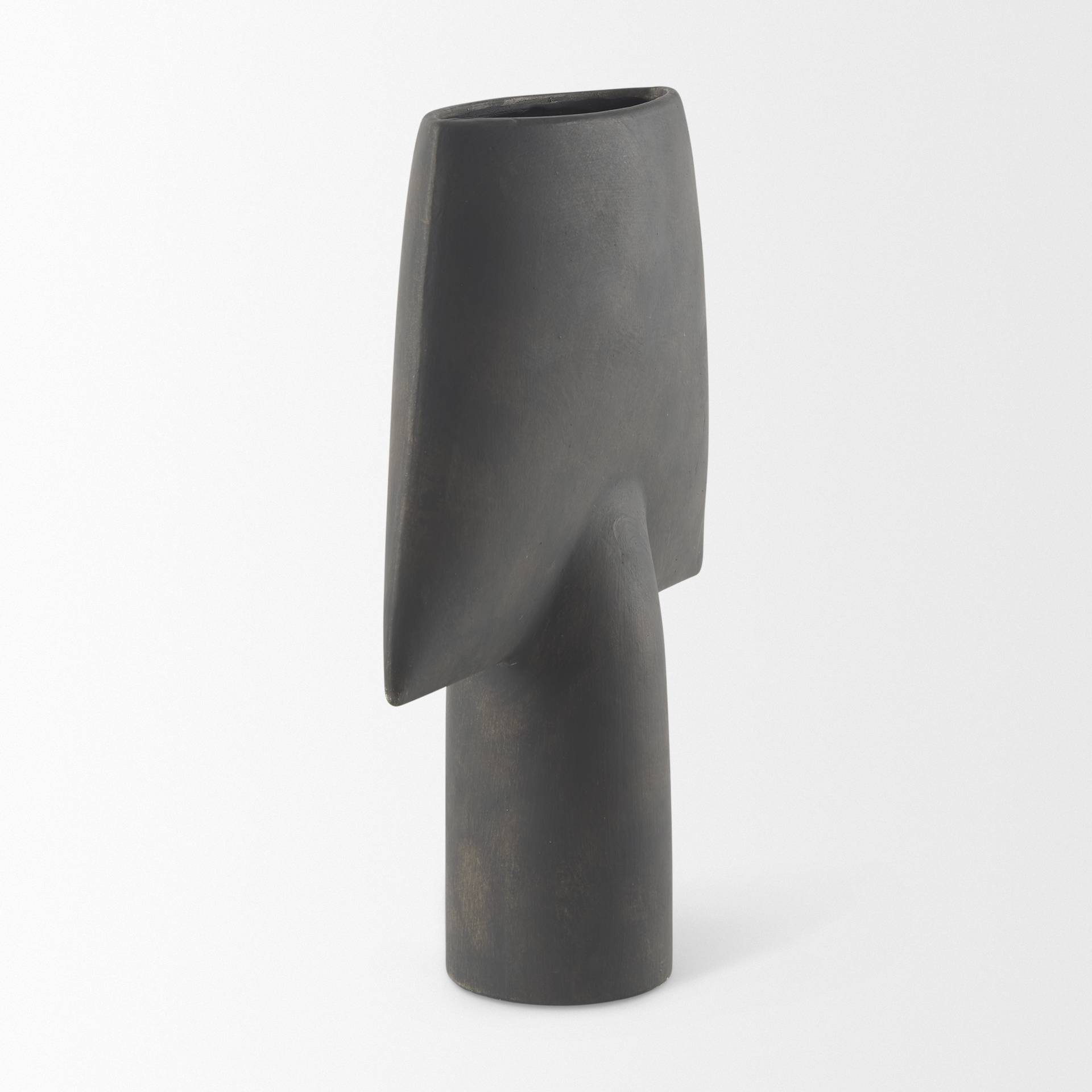 rylee 13.0h dark brown ceramic vase