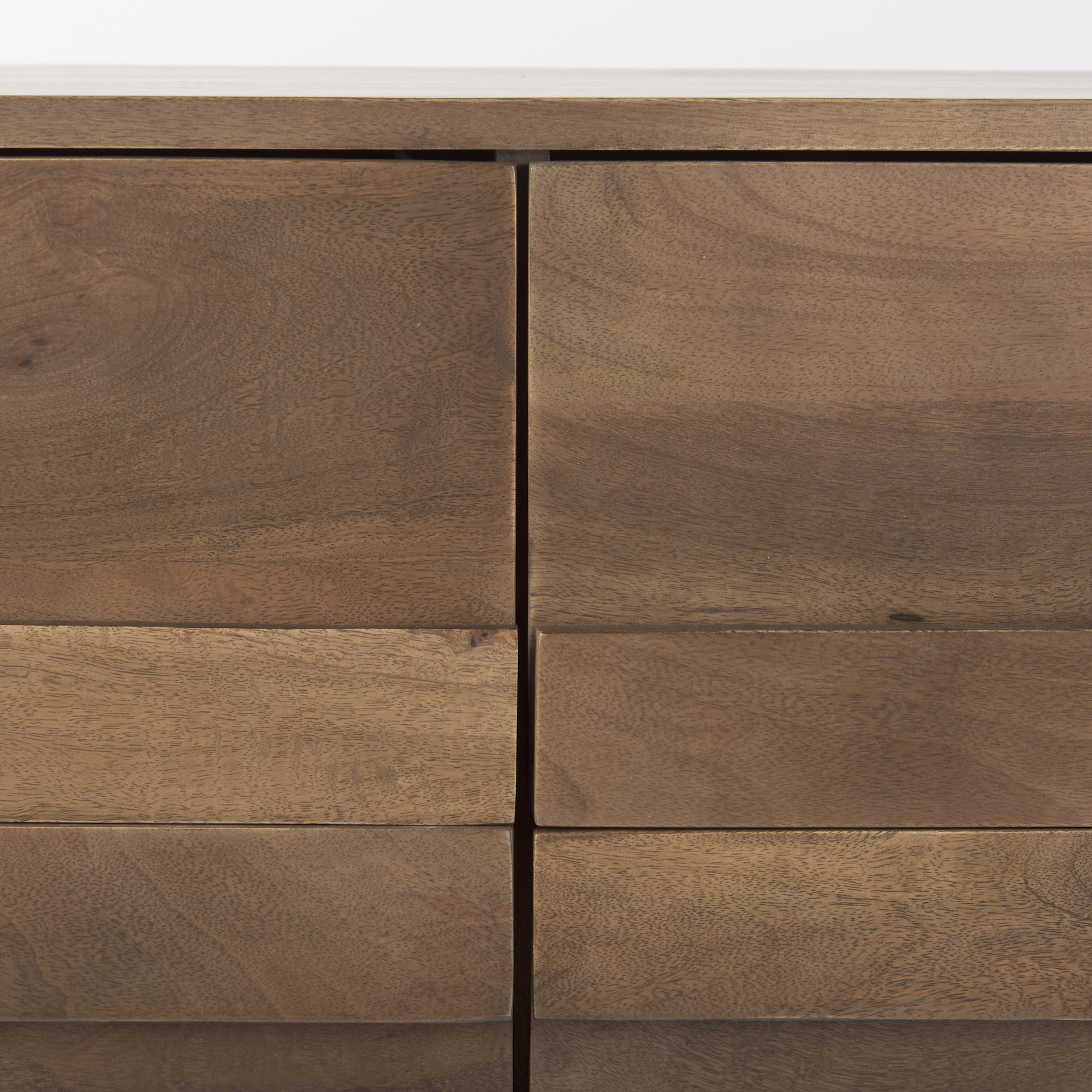 astrid 71l x 17w x 30.3h medium brown solid wood 6 drawer sideboard