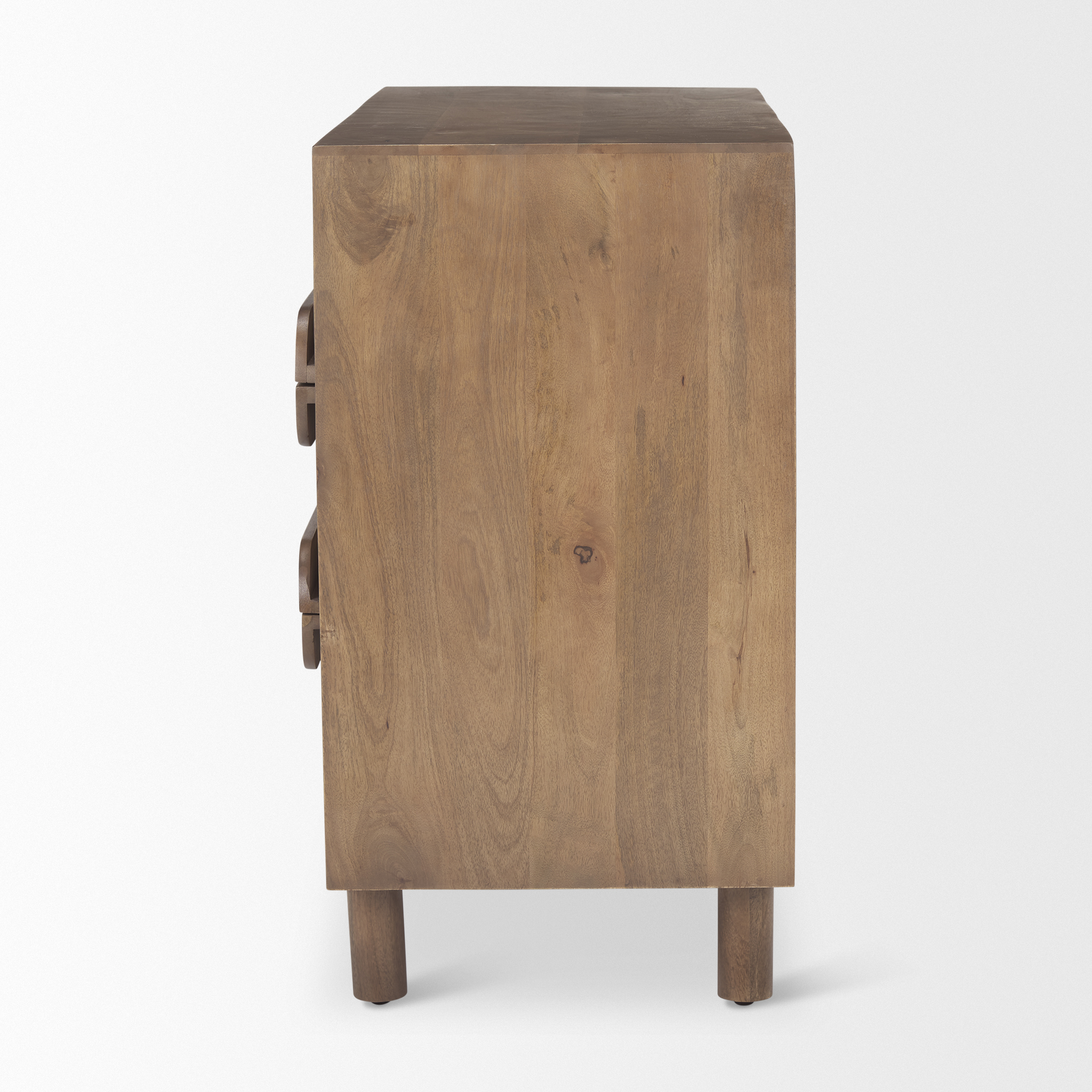 astrid 36l x 17w x 30.3h medium brown solid wood 3 drawer cabinet
