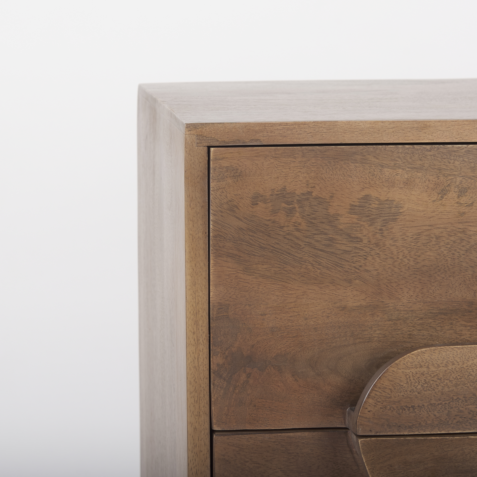 astrid 36l x 17w x 30.3h medium brown solid wood 3 drawer cabinet