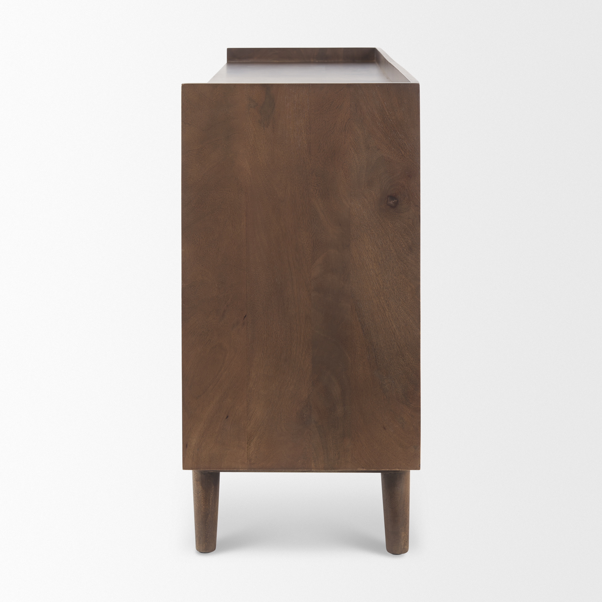 lillie medium brown wood 4 door tray top sideboard