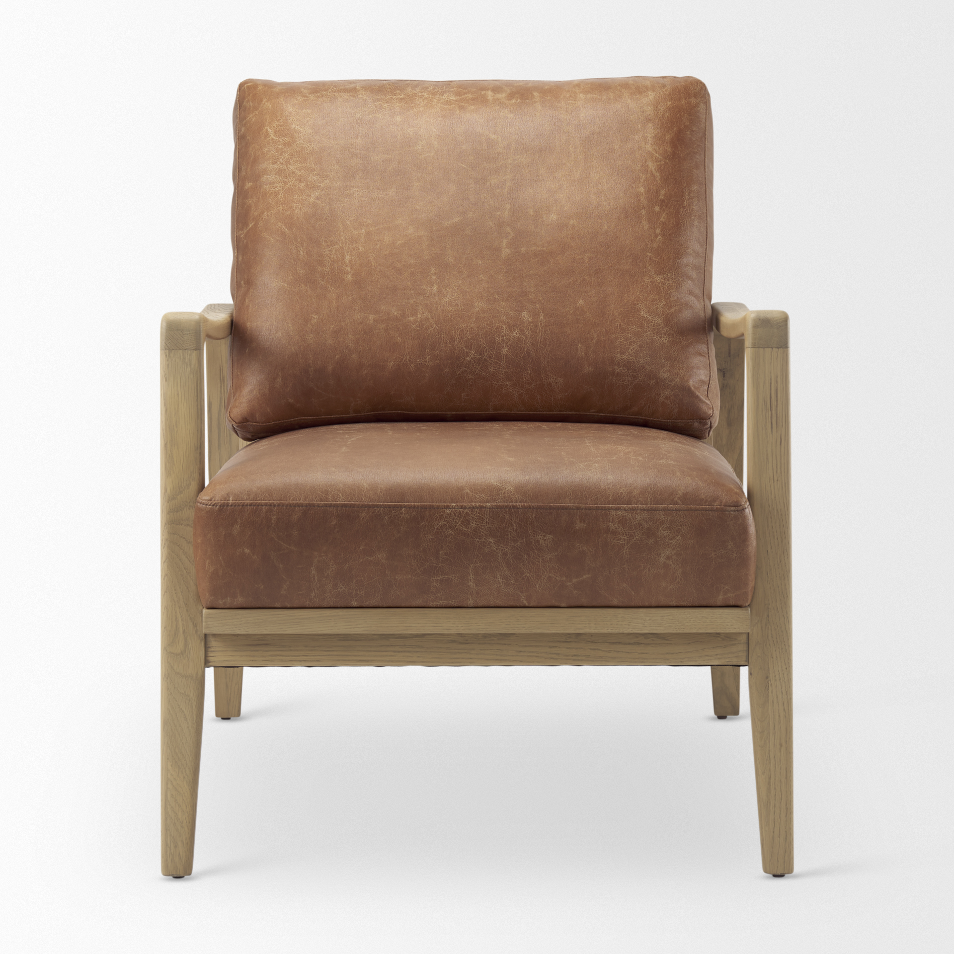 raeleigh tan faux leather accent chair