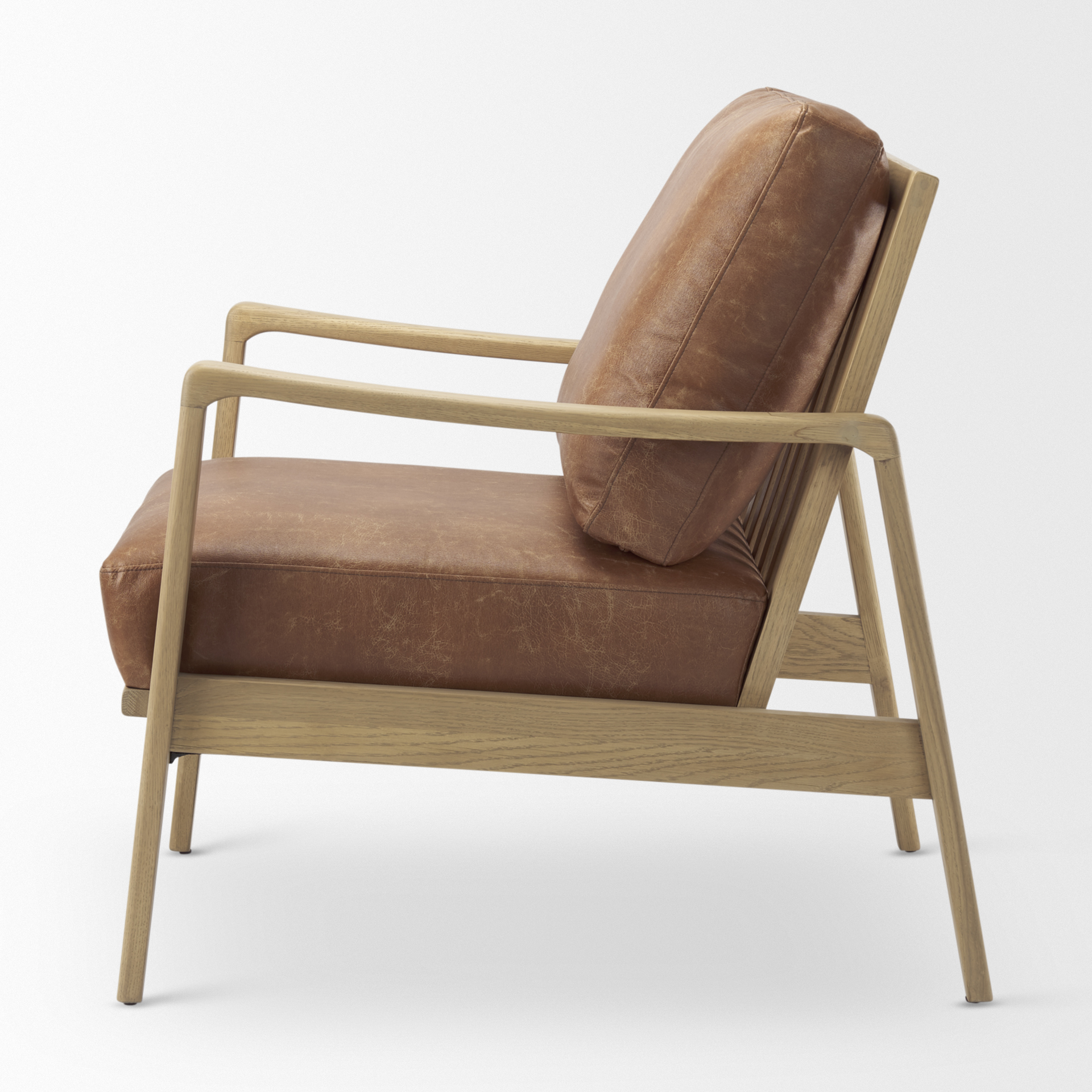 raeleigh tan faux leather accent chair