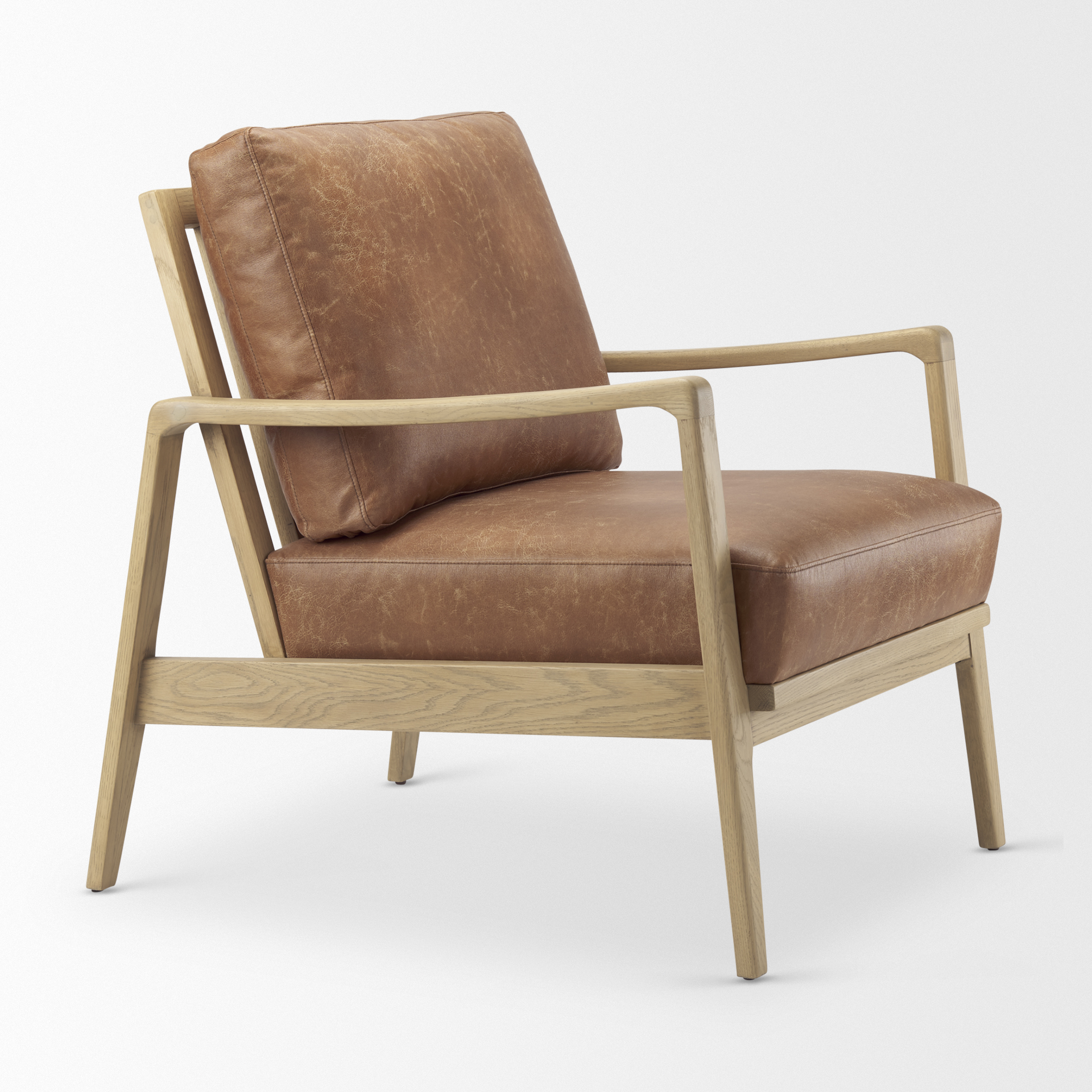 raeleigh tan faux leather accent chair