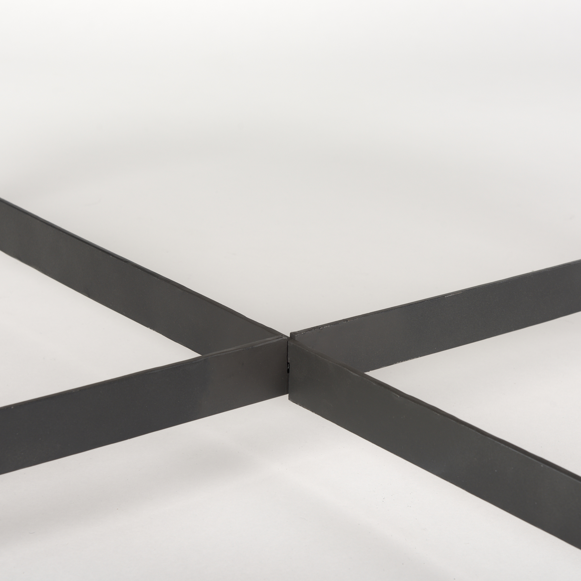 marquisa medium brown wood w/black metal large coffee table