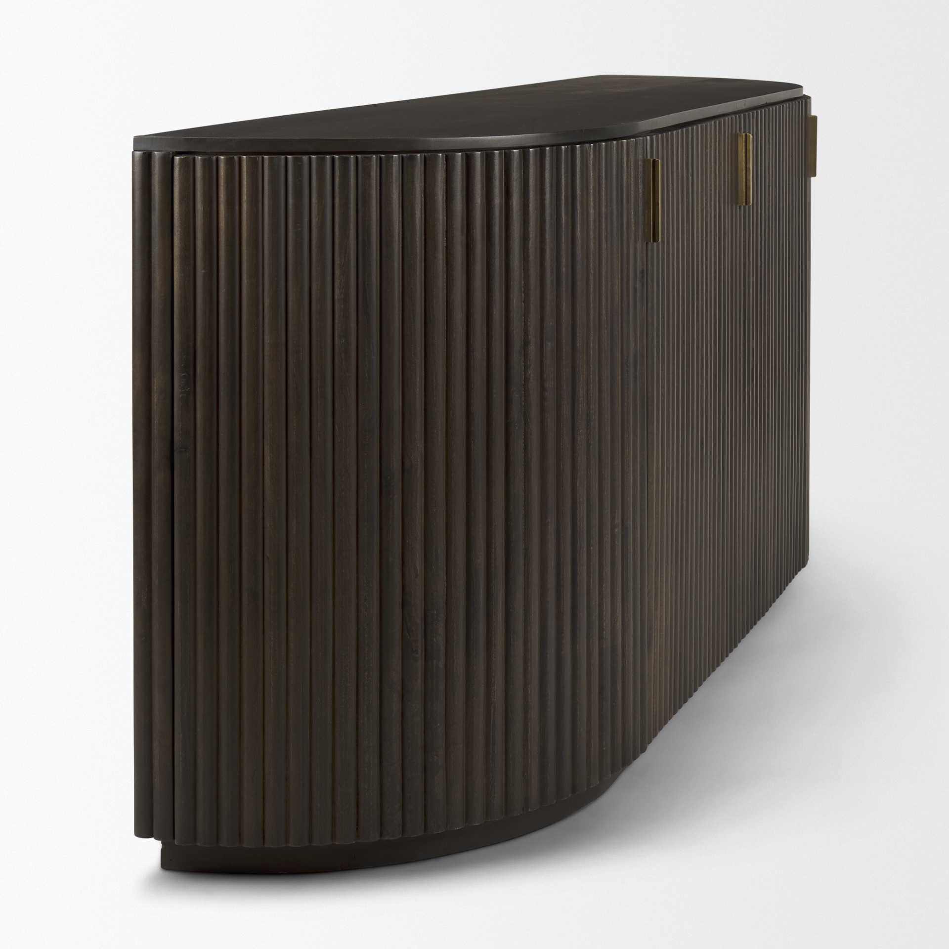 terra 72l x 18w x 32h dark brown wood fluted sideboard
