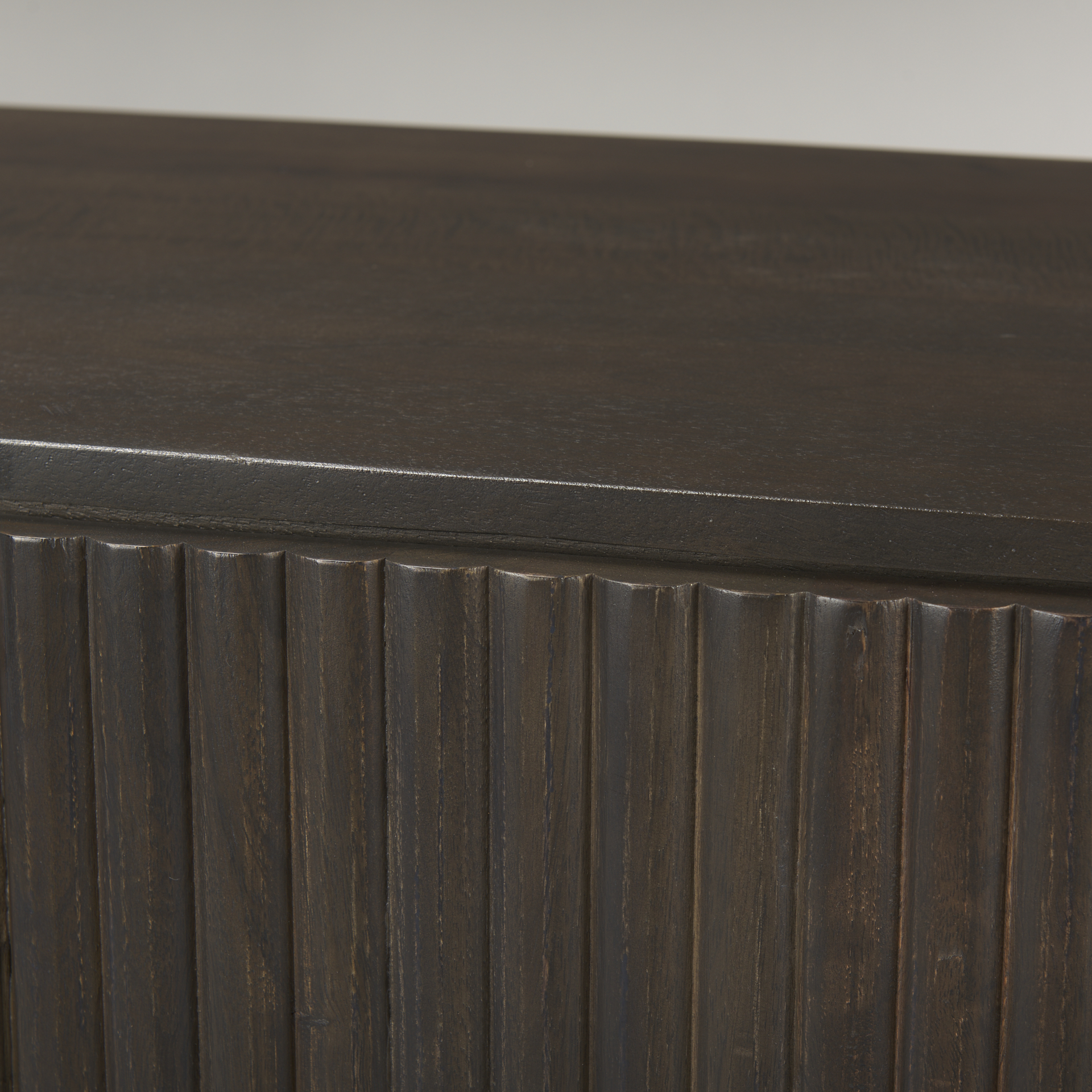 terra 72l x 18w x 32h dark brown wood fluted sideboard