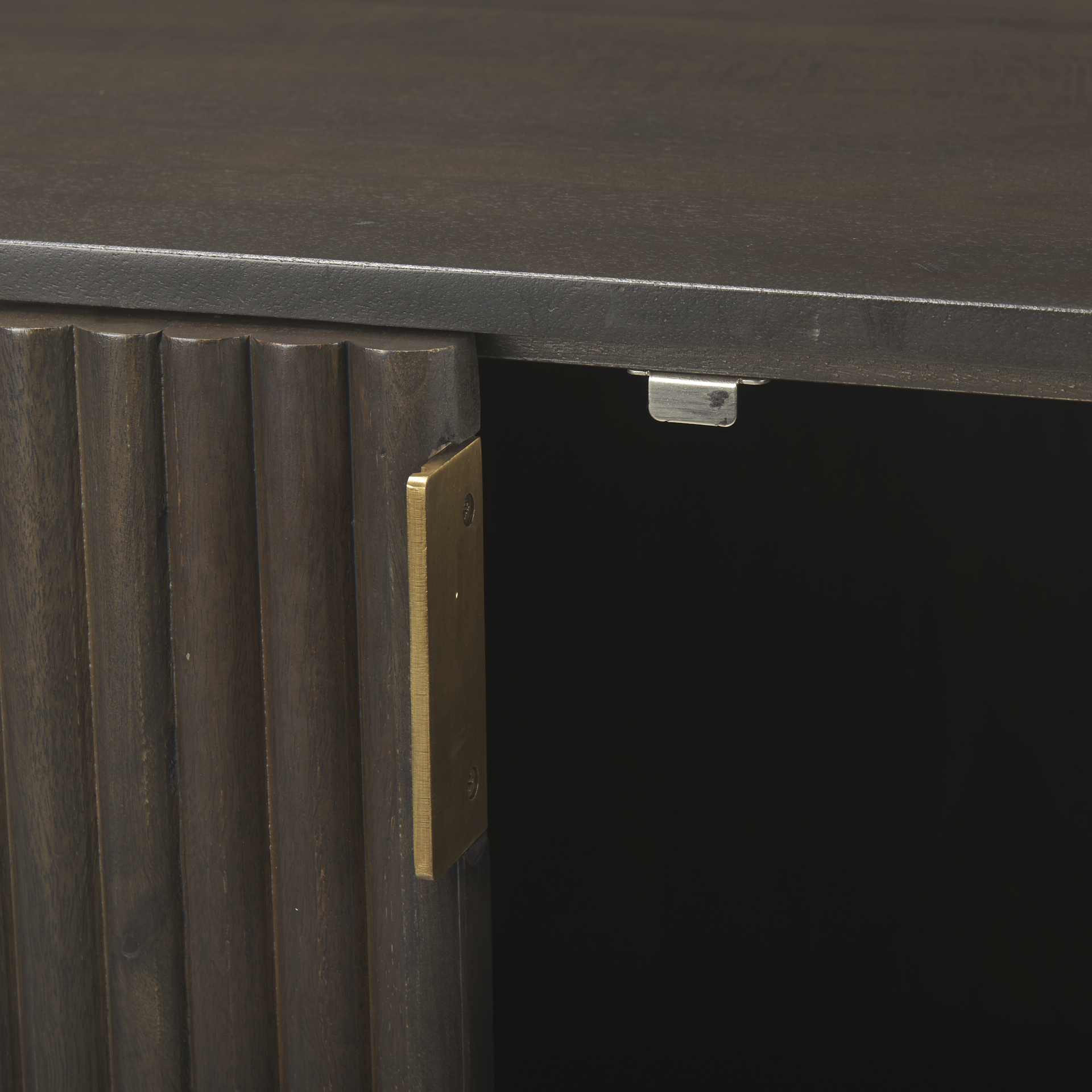 terra 72l x 18w x 32h dark brown wood fluted sideboard