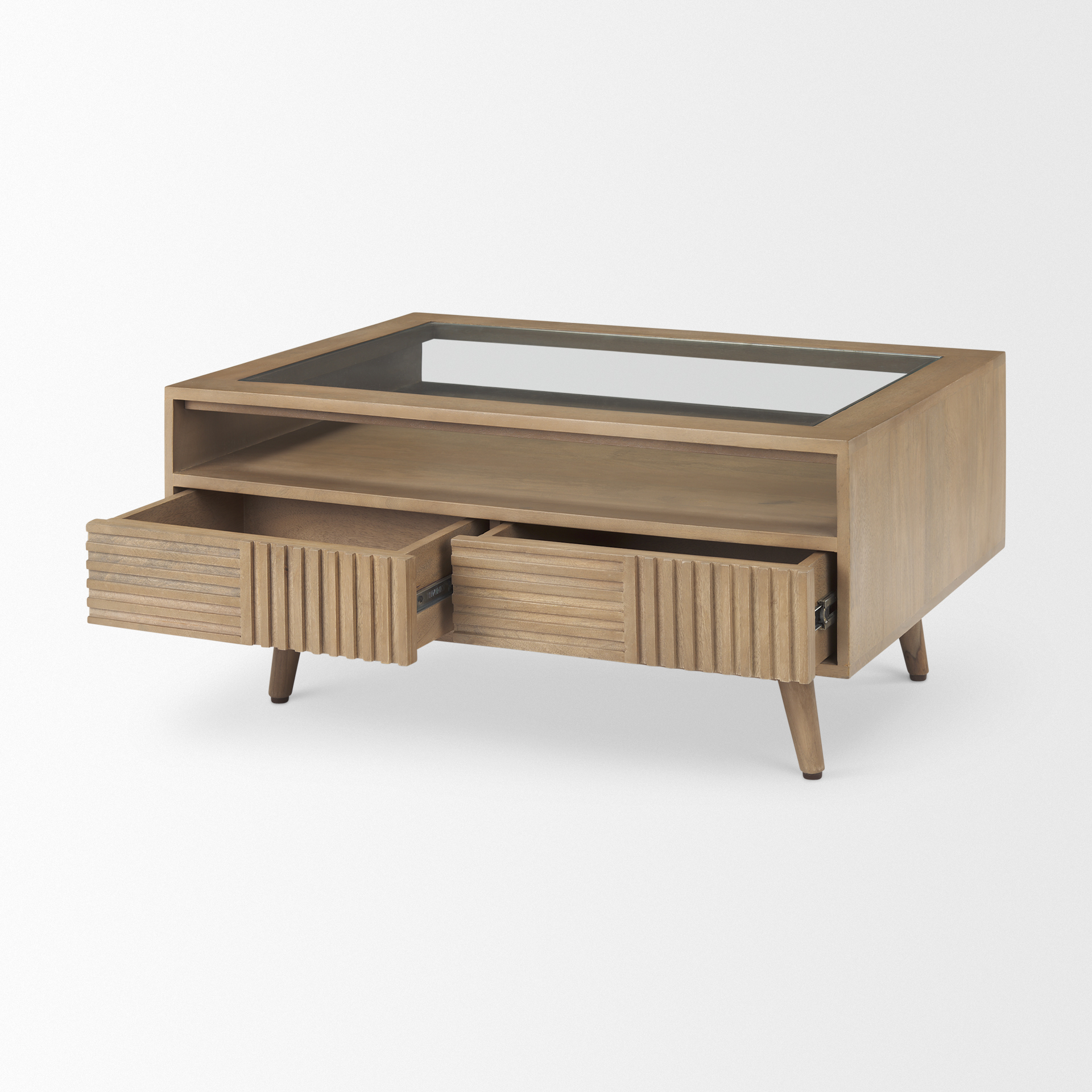 sable 38.0l x 27.0w x 18.0h light brown wood coffee table
