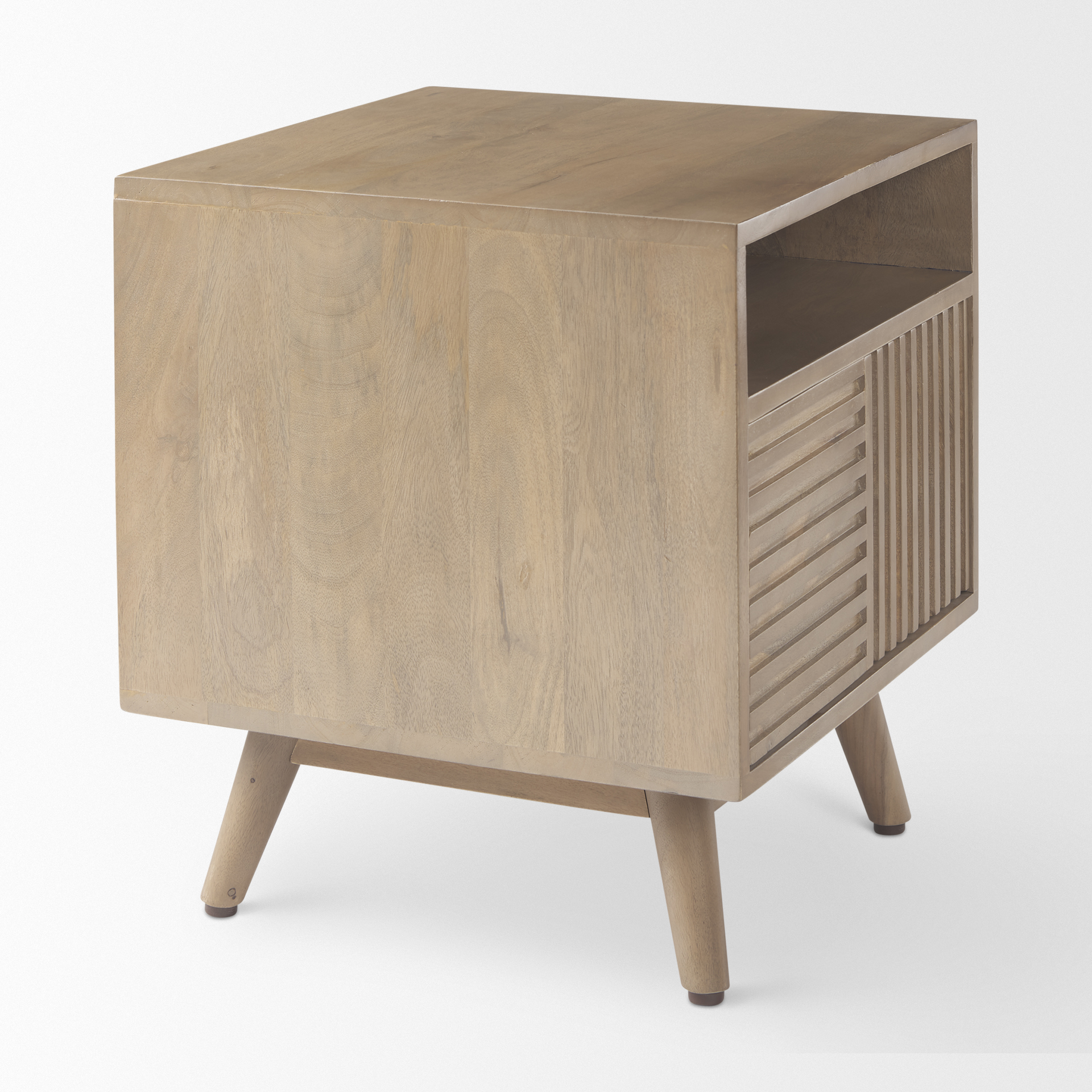 sable 19.0l x 19.0w x 21.5h light brown wood side table