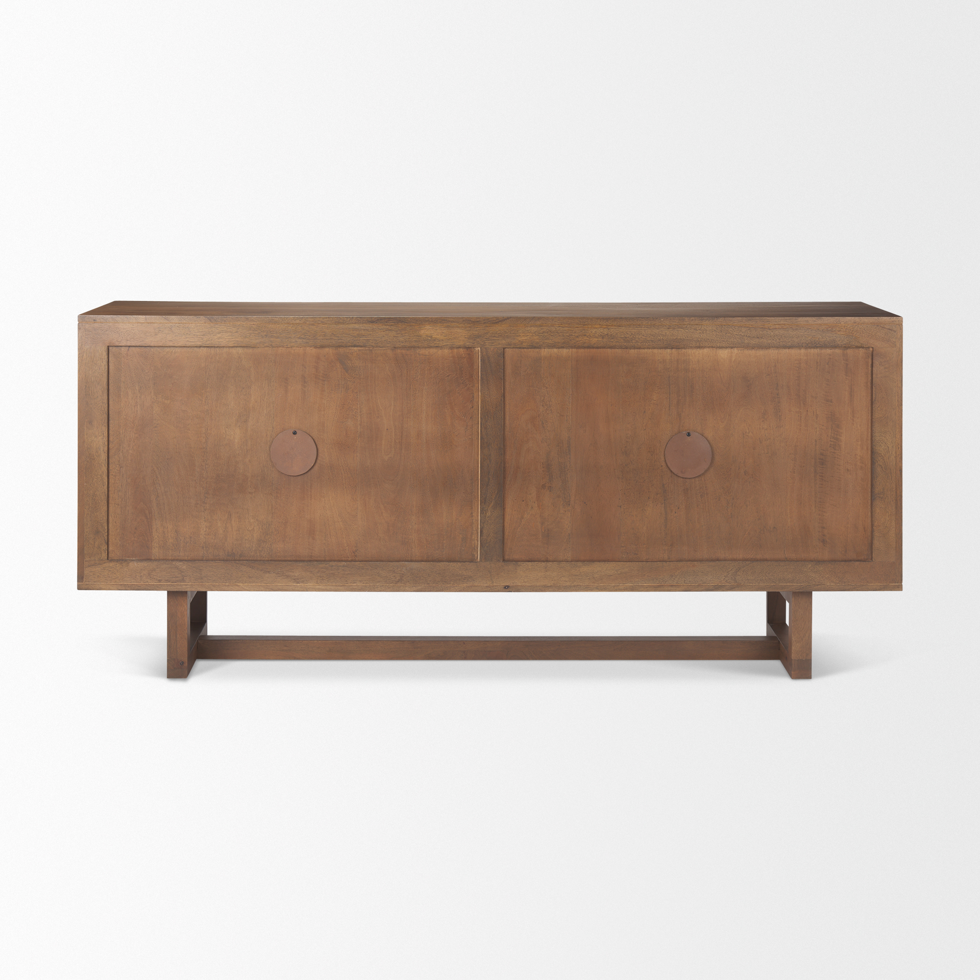 grier medium brown solid wood w/cane sideboard