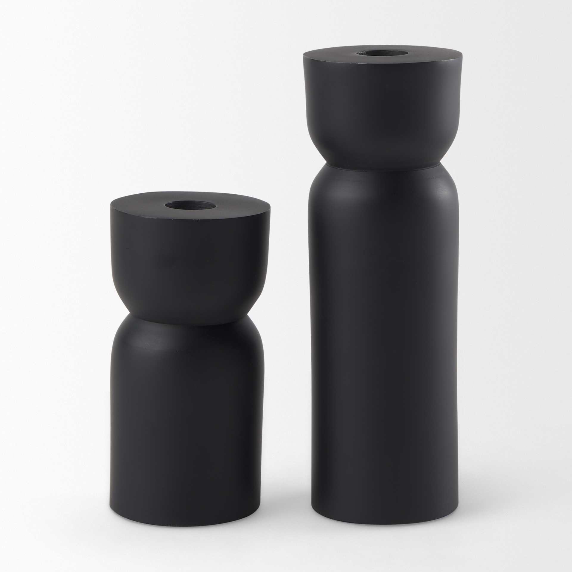 malta small black metal candle holder