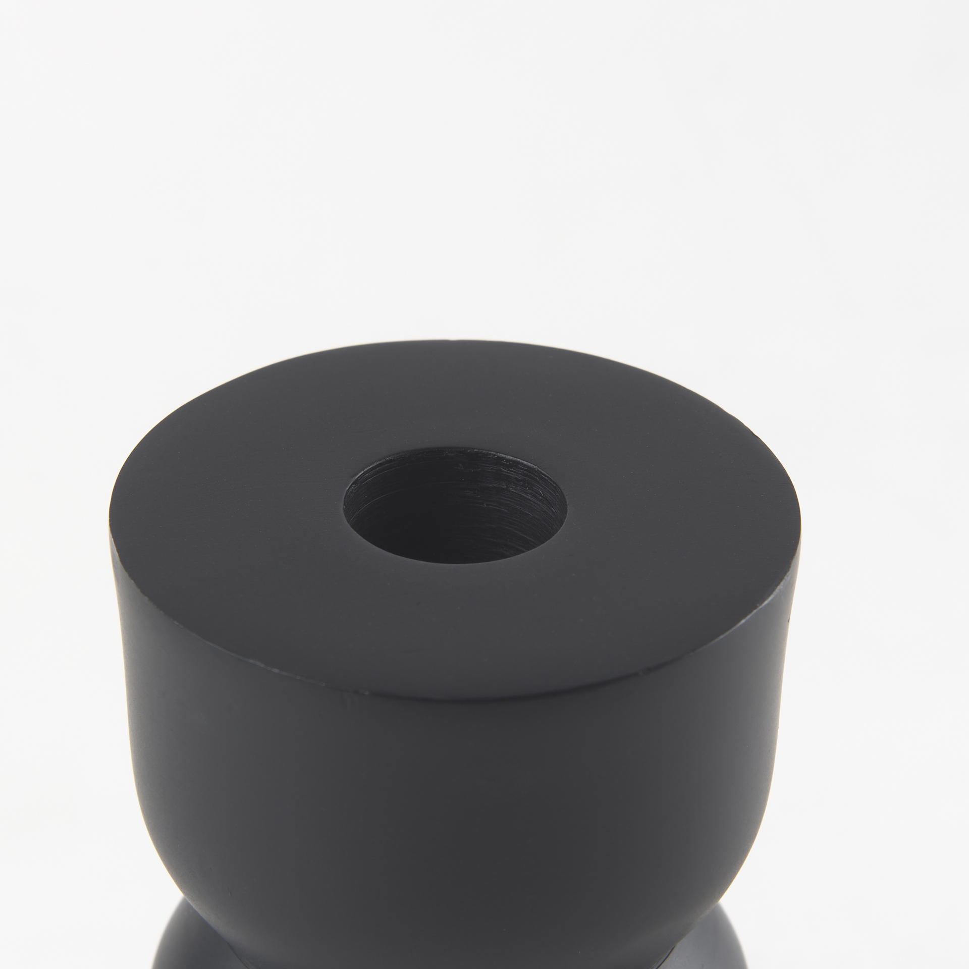 malta black large metal candle holder