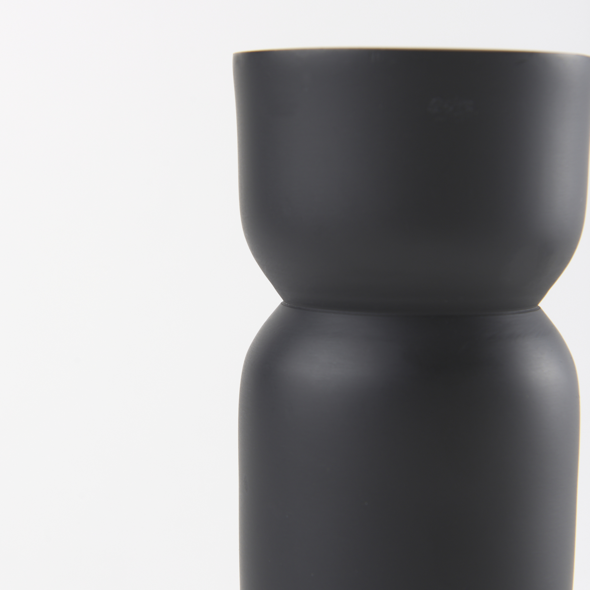 malta black large metal candle holder