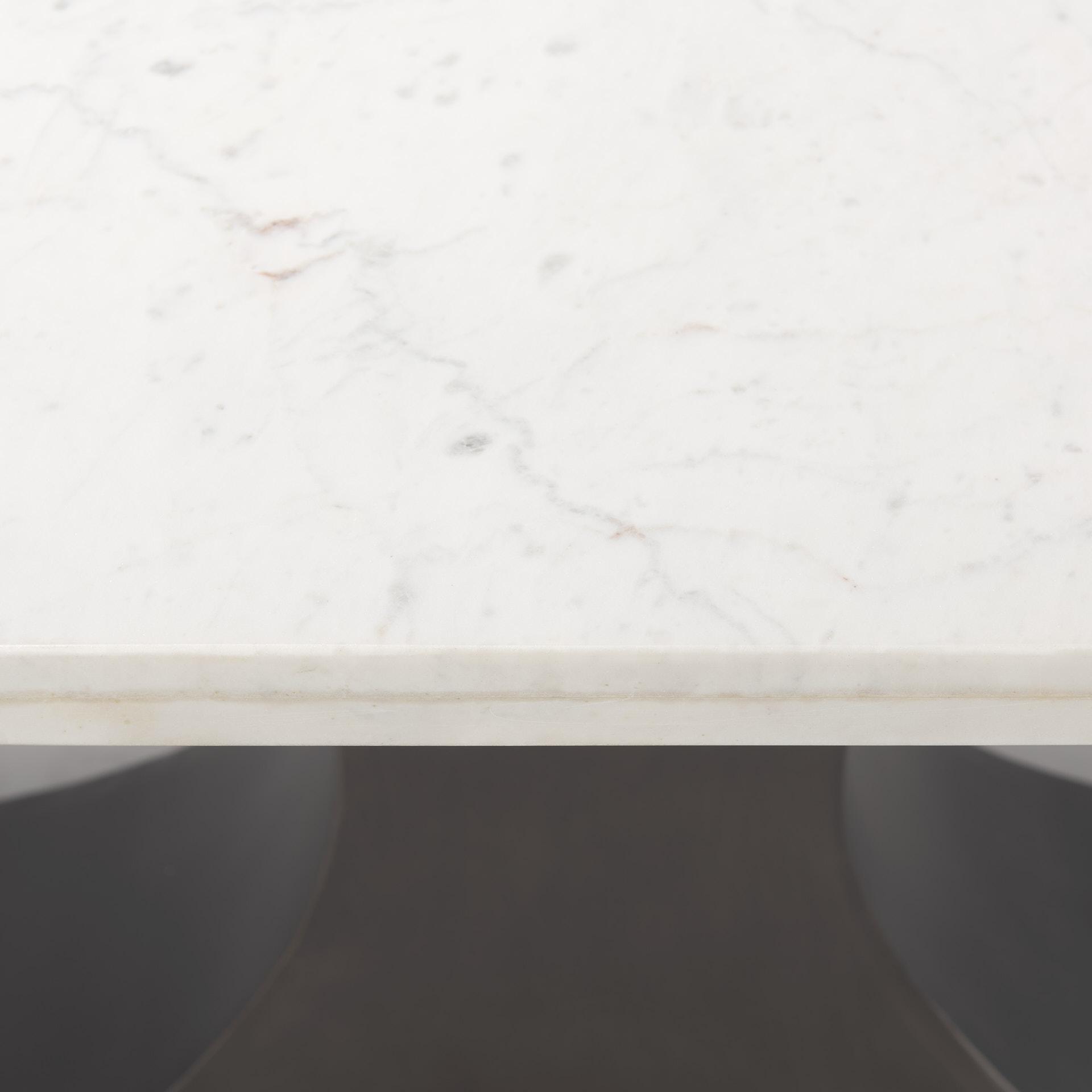 maxton 79.0l x 39.0w x 30.0h marble top w/ gunmetal base dining table