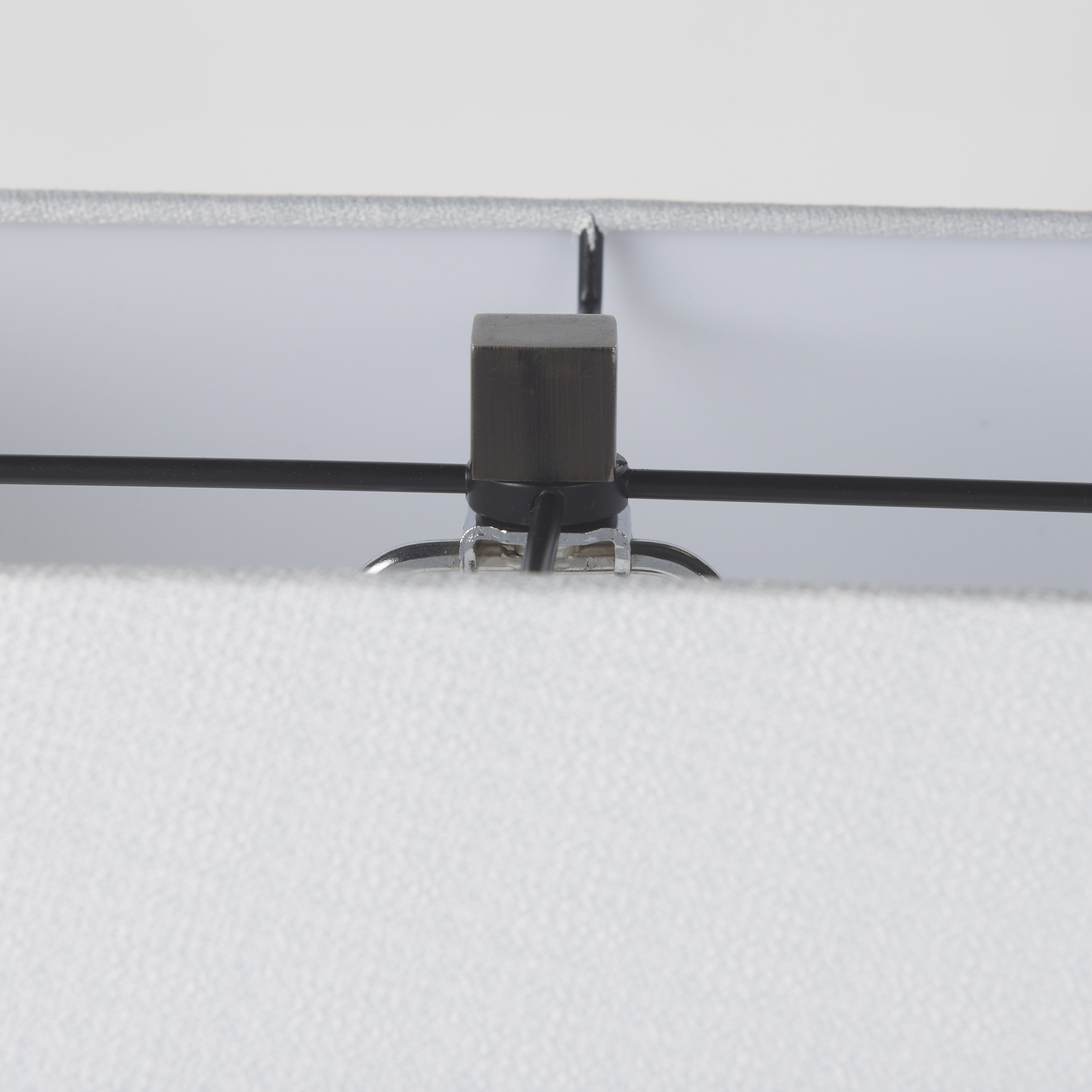 peyton 14.0l x 9.0w x 26.2h black metal w/marble cube and white shade table lamp