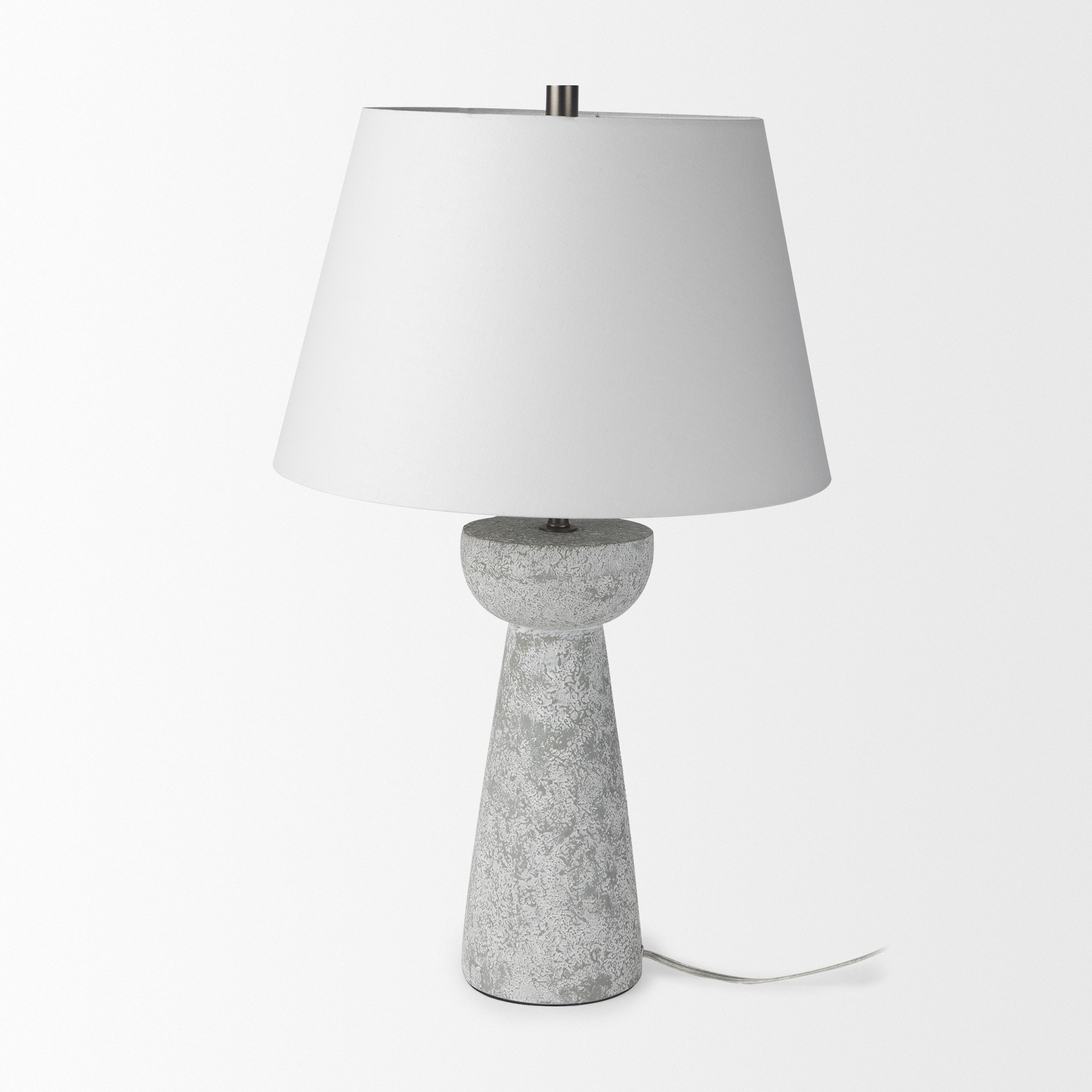 julia 16.0l x 16.0w x 27.0h gray antique painted cement table lamp