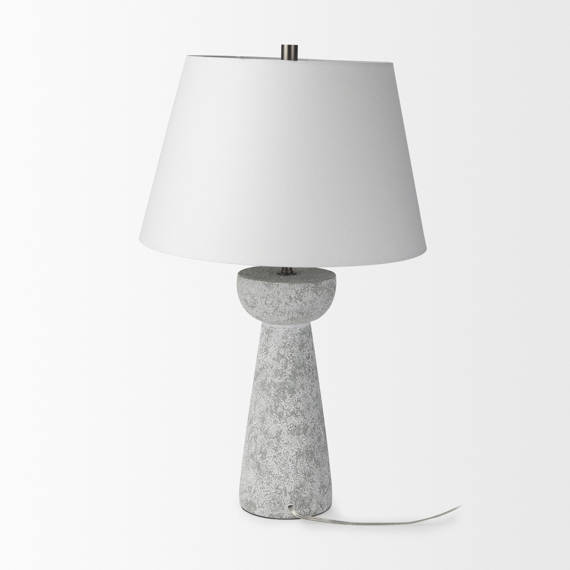 julia 16.0l x 16.0w x 27.0h gray antique painted cement table lamp