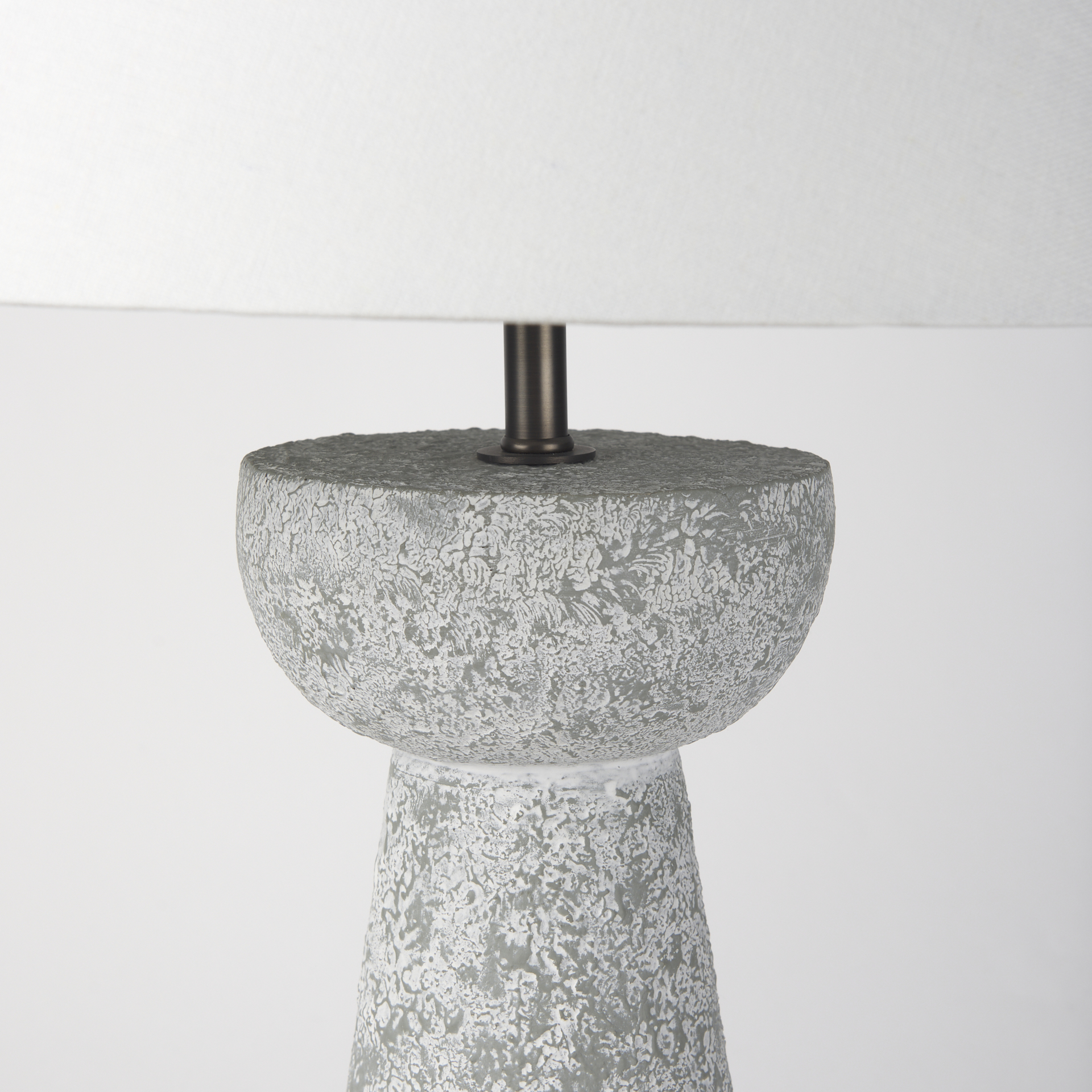 julia 16.0l x 16.0w x 27.0h gray antique painted cement table lamp