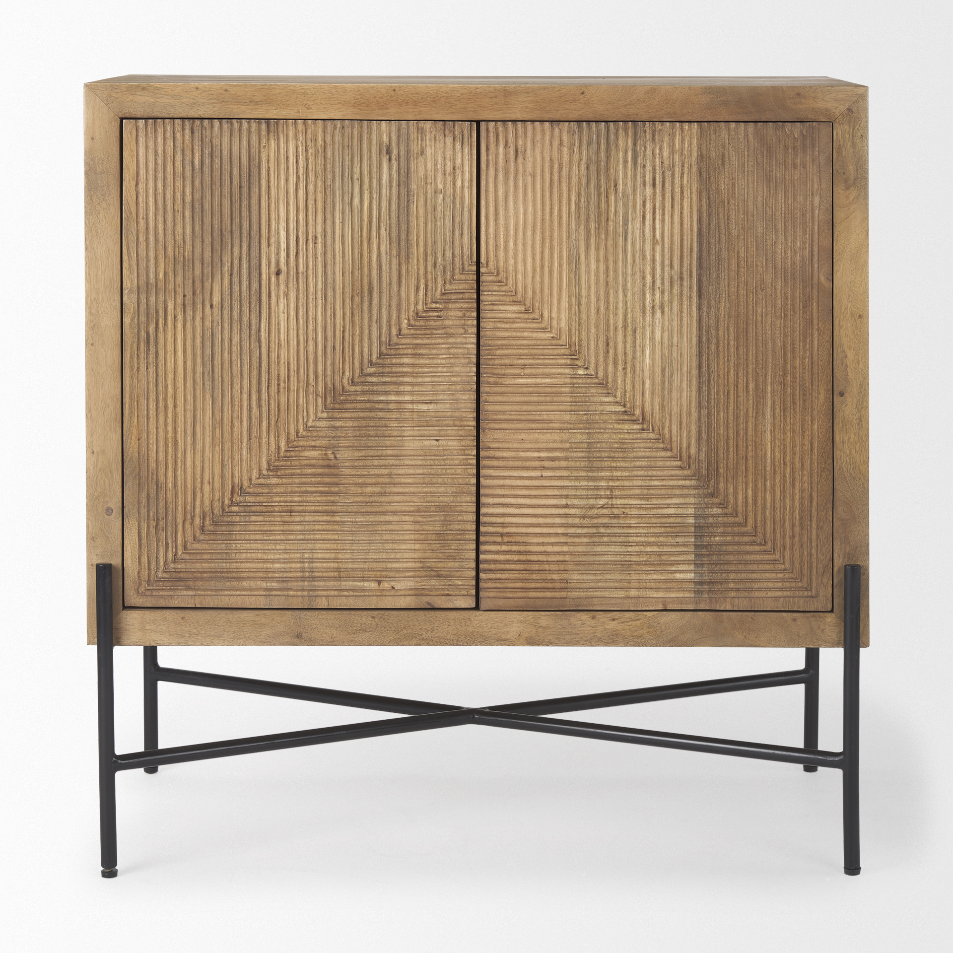 cairo 36.0l x 19.5w x 36.0h 2 door wood and metal cabinet