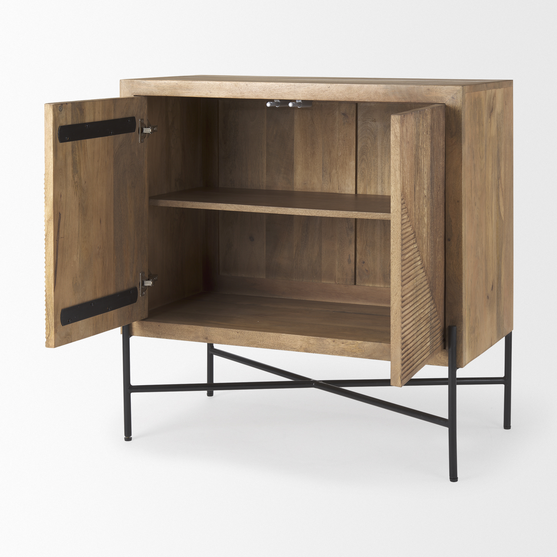 cairo 36.0l x 19.5w x 36.0h 2 door wood and metal cabinet