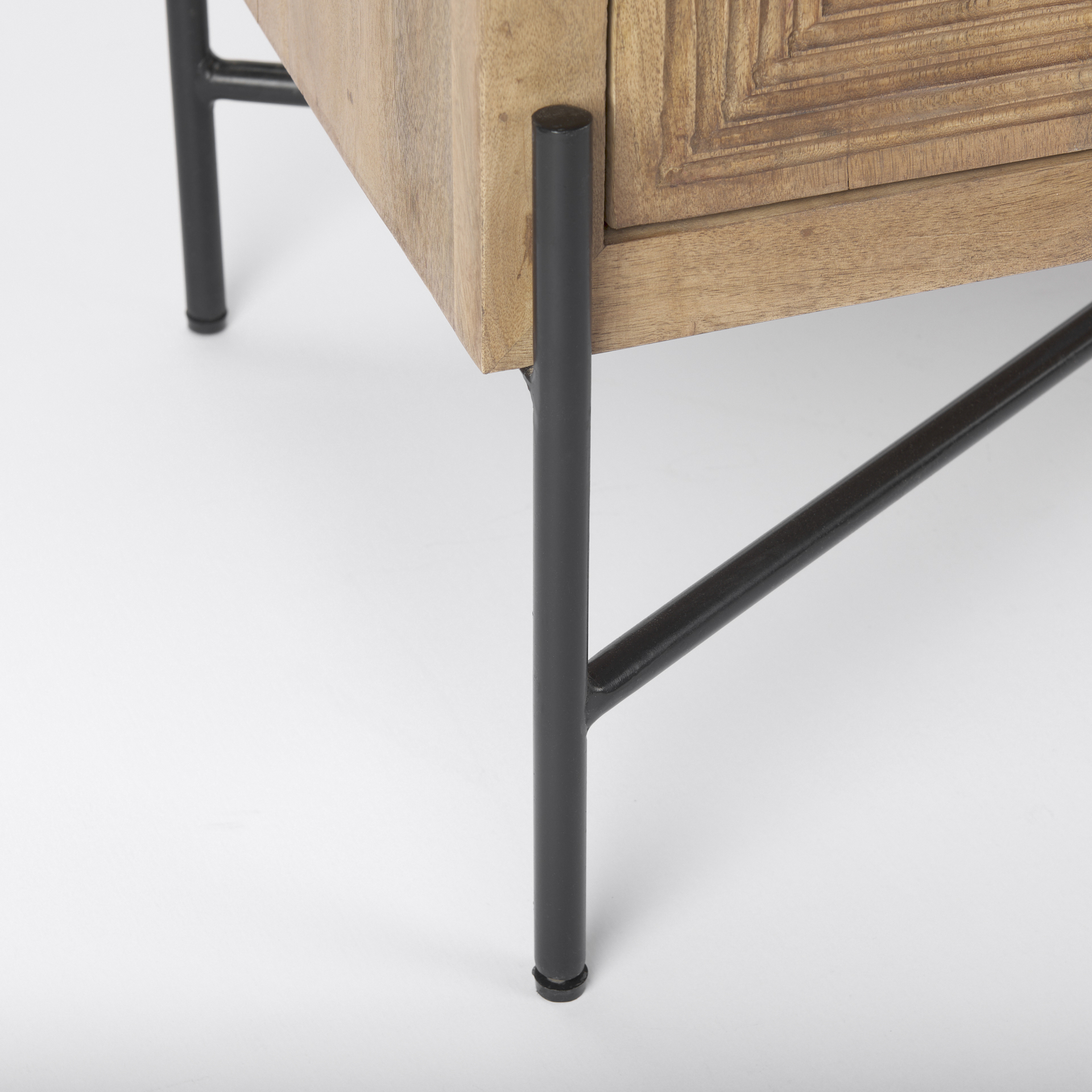 cairo 36.0l x 19.5w x 36.0h 2 door wood and metal cabinet