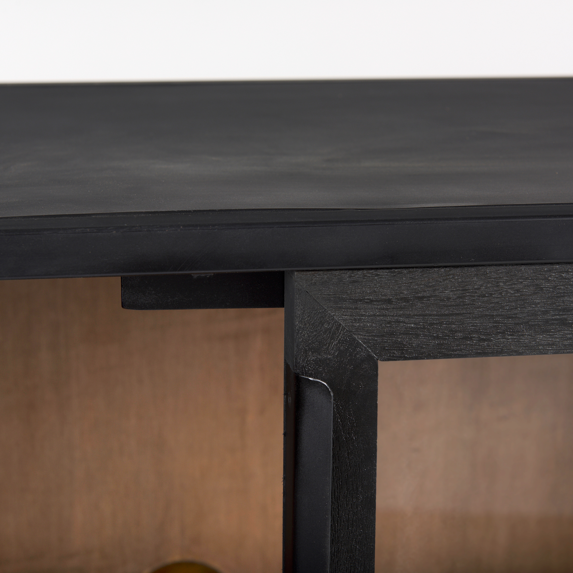 sloan black wood w/black metal frame accent cabinet