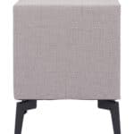 Gray End Table with Two Fabric Drawers and Steel Frame 13 Gray End Table with Two Fabric Drawers and Steel Frame