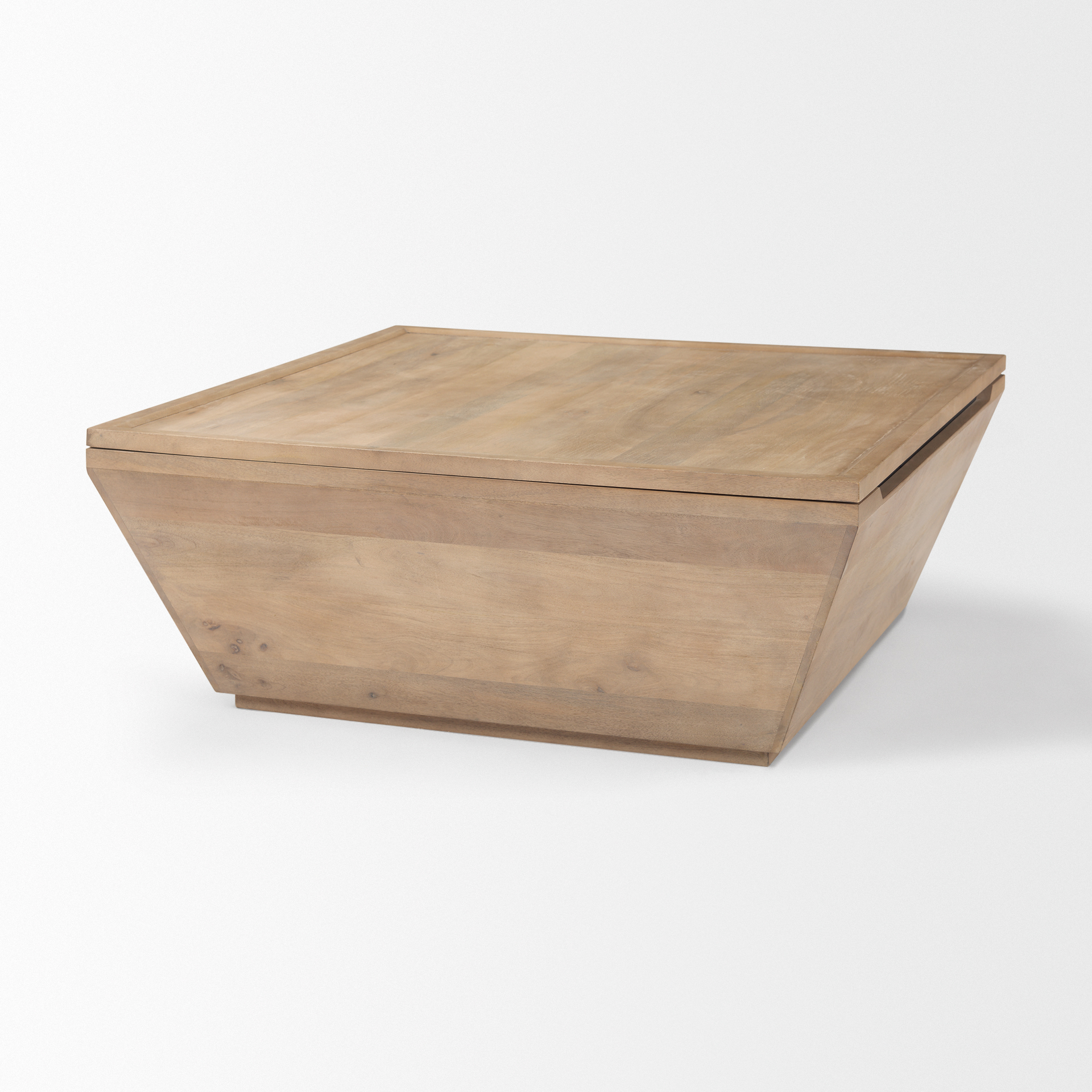 wyatt 41.0l x 41.0w x 16.0h brown wood angular coffee table