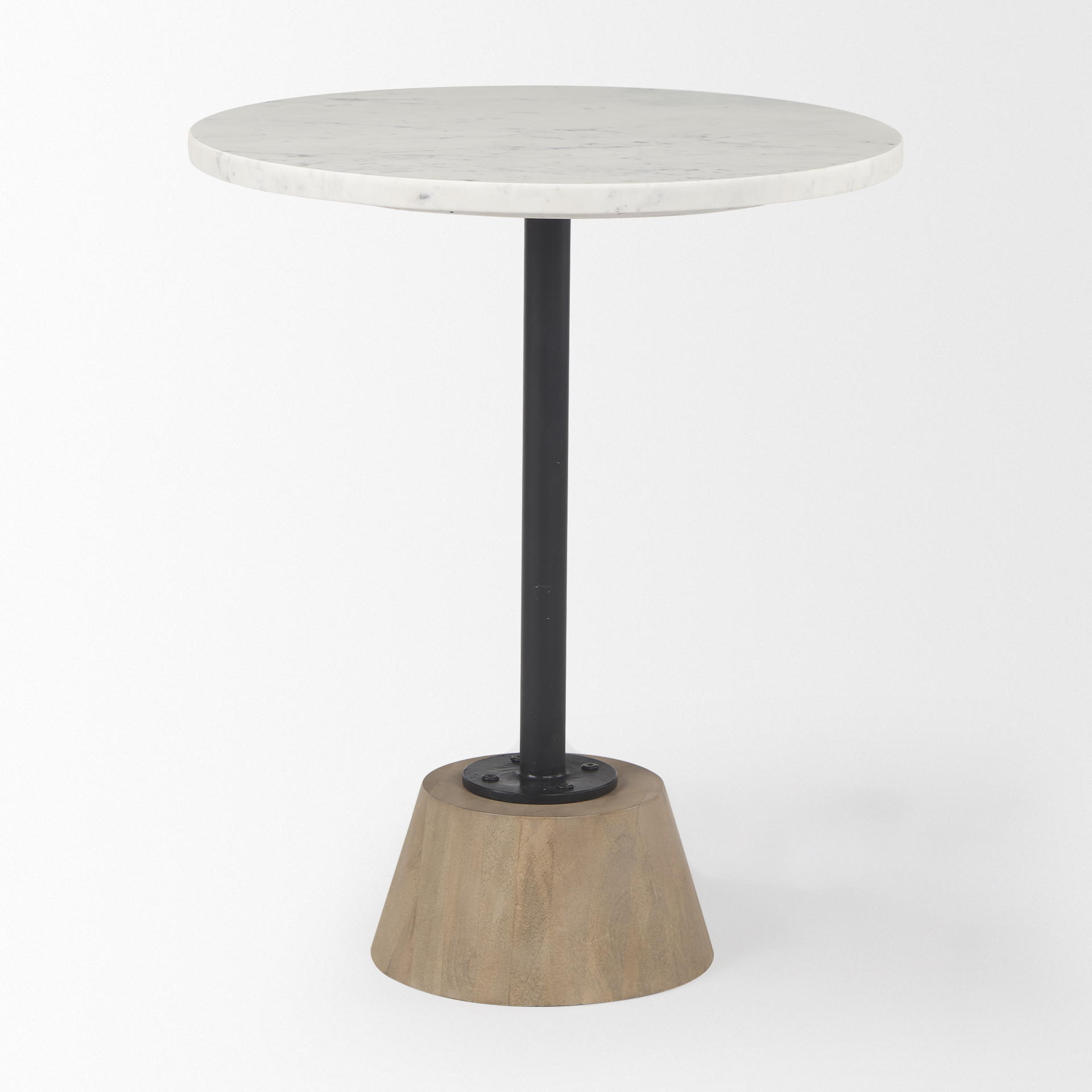 maxwell marble top pedestal end/side table