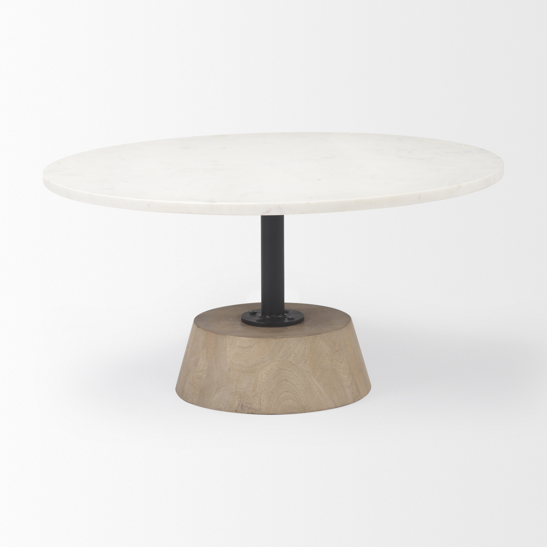 maxwell marble top pedestal base round coffee table