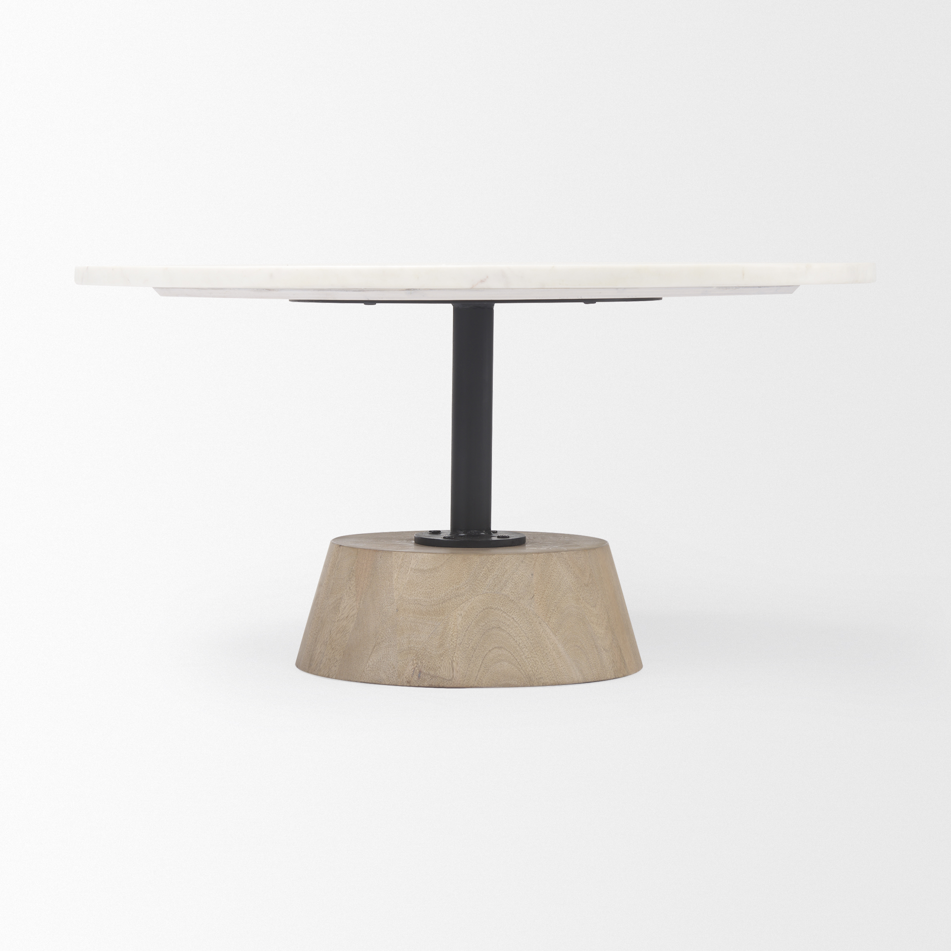 maxwell marble top pedestal base round coffee table