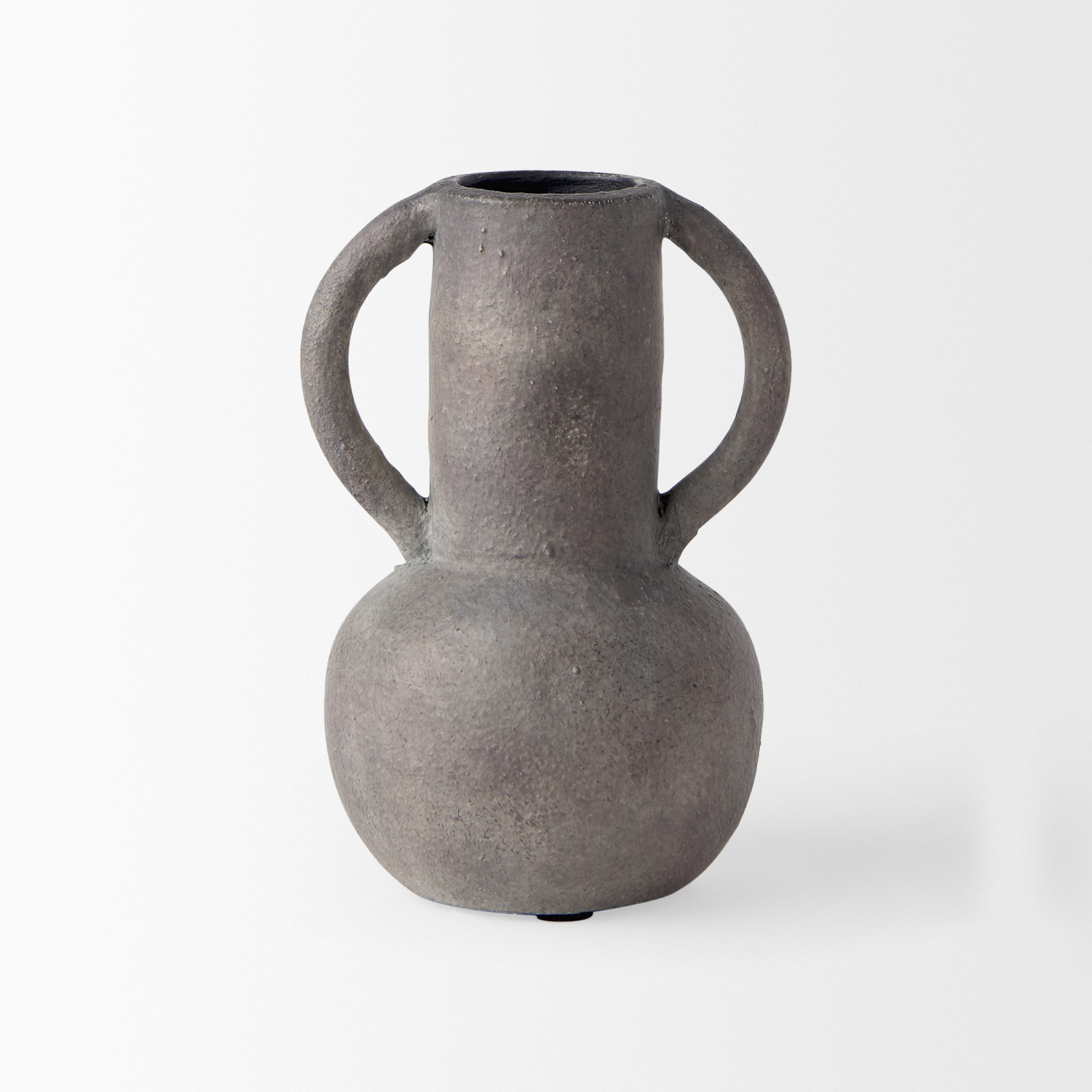 armani 6.7h brown-gray double ear vase