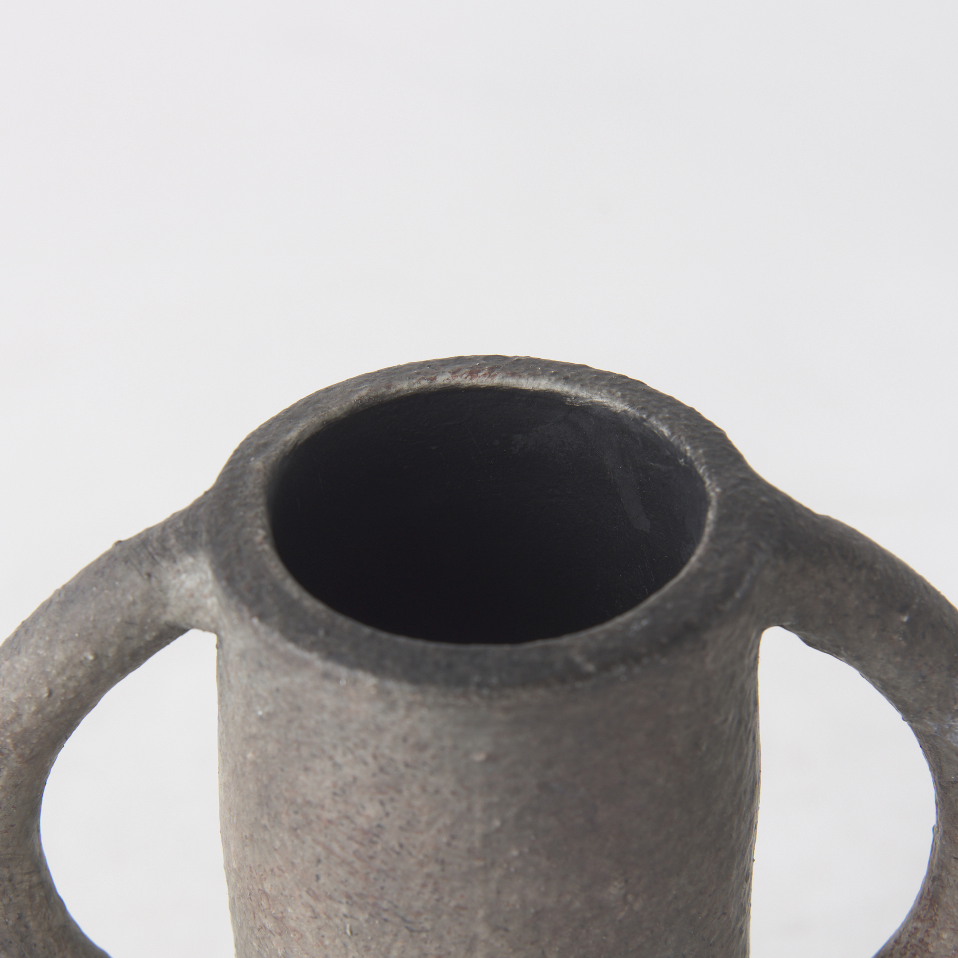 armani 6.7h brown-gray double ear vase