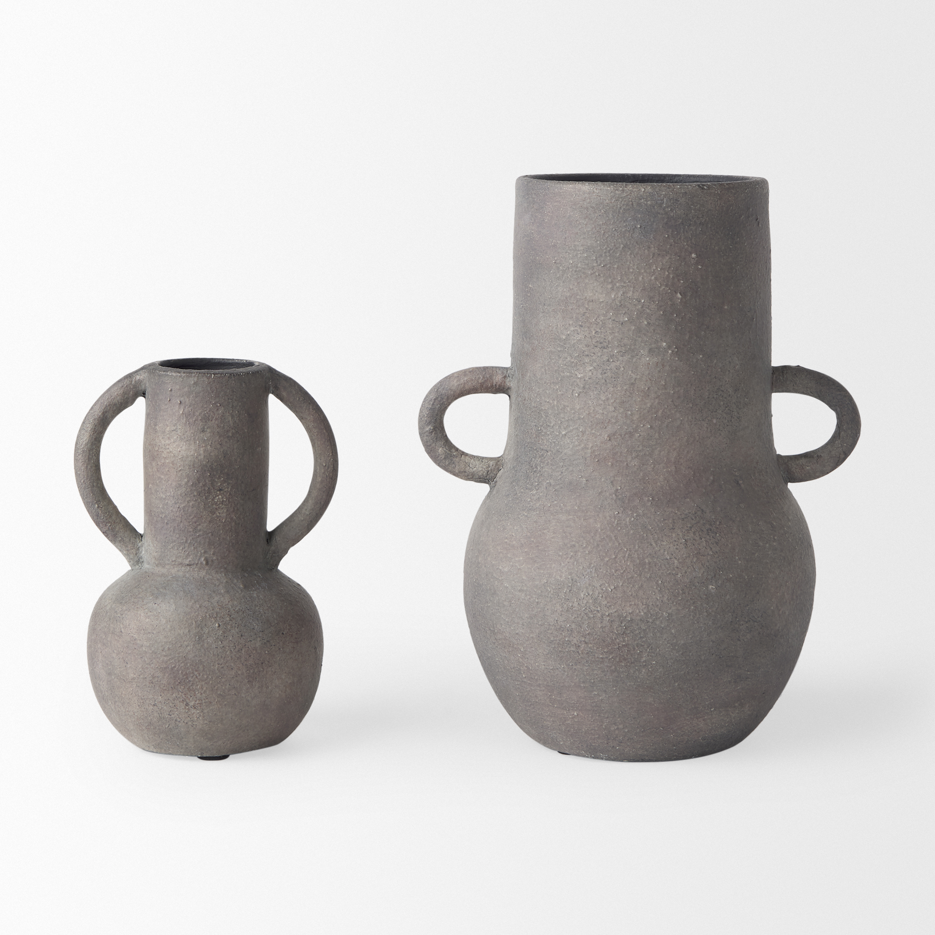 armani 6.7h brown-gray double ear vase
