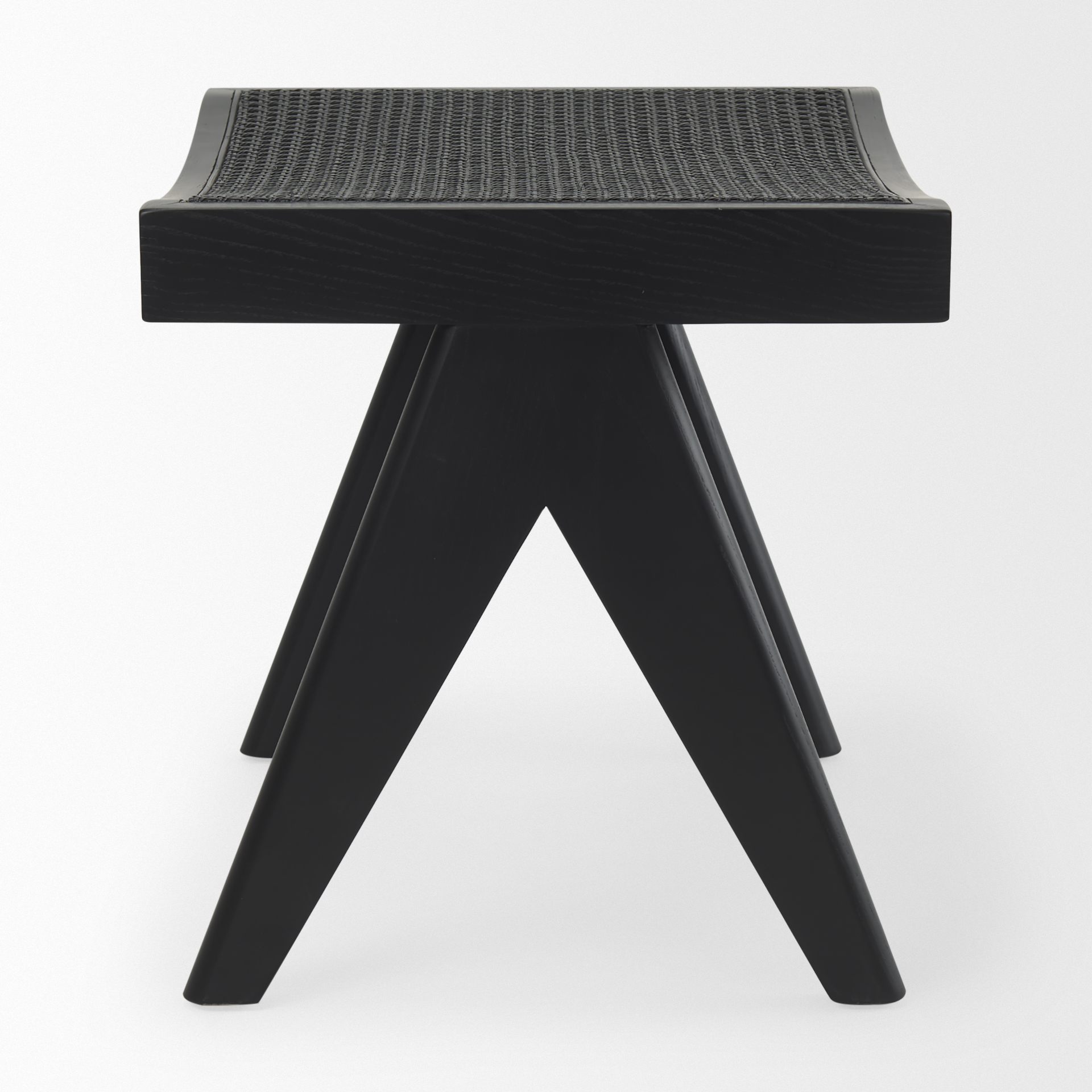arvin 21.7l x 17.7w x 18.1h black wooden stool