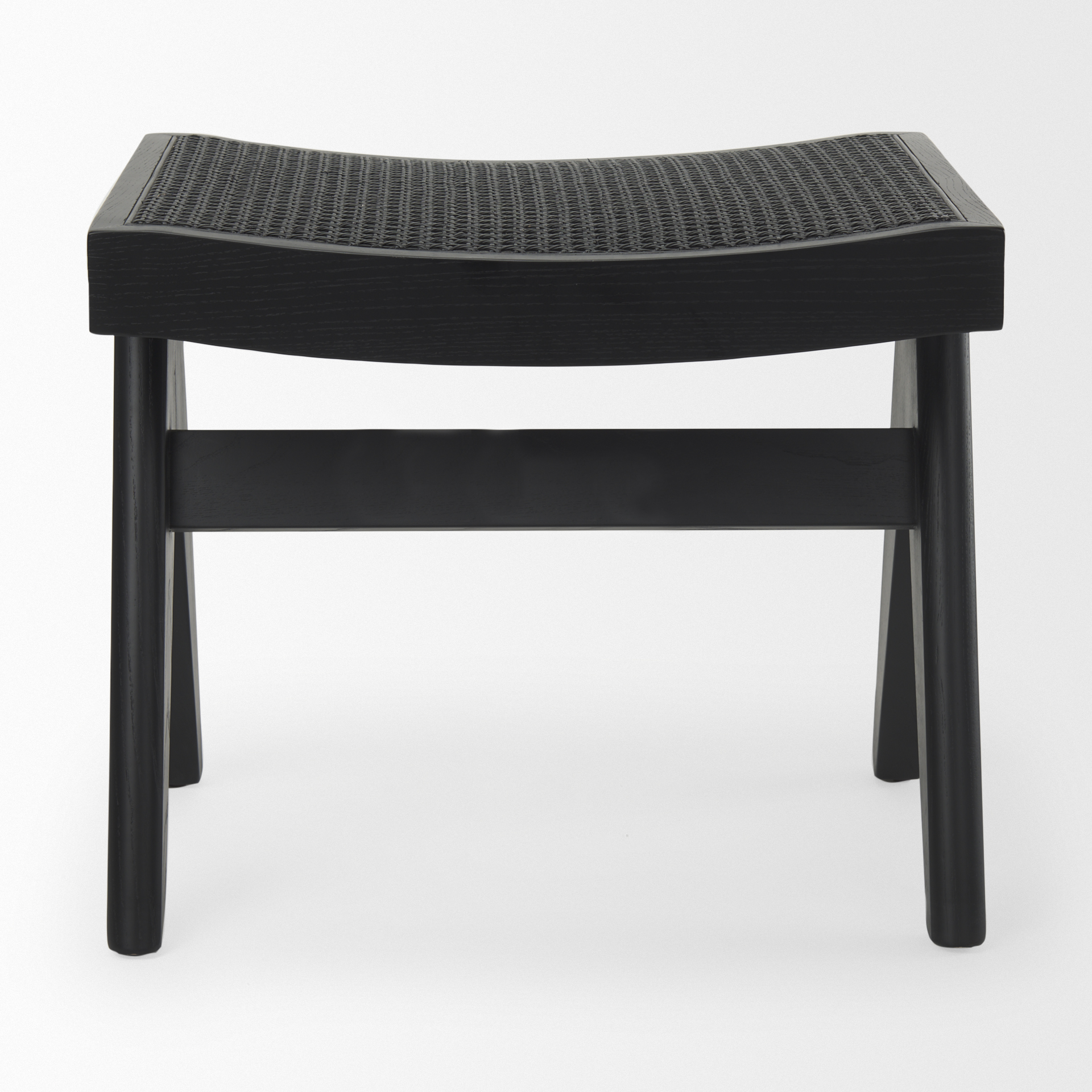 arvin 21.7l x 17.7w x 18.1h black wooden stool