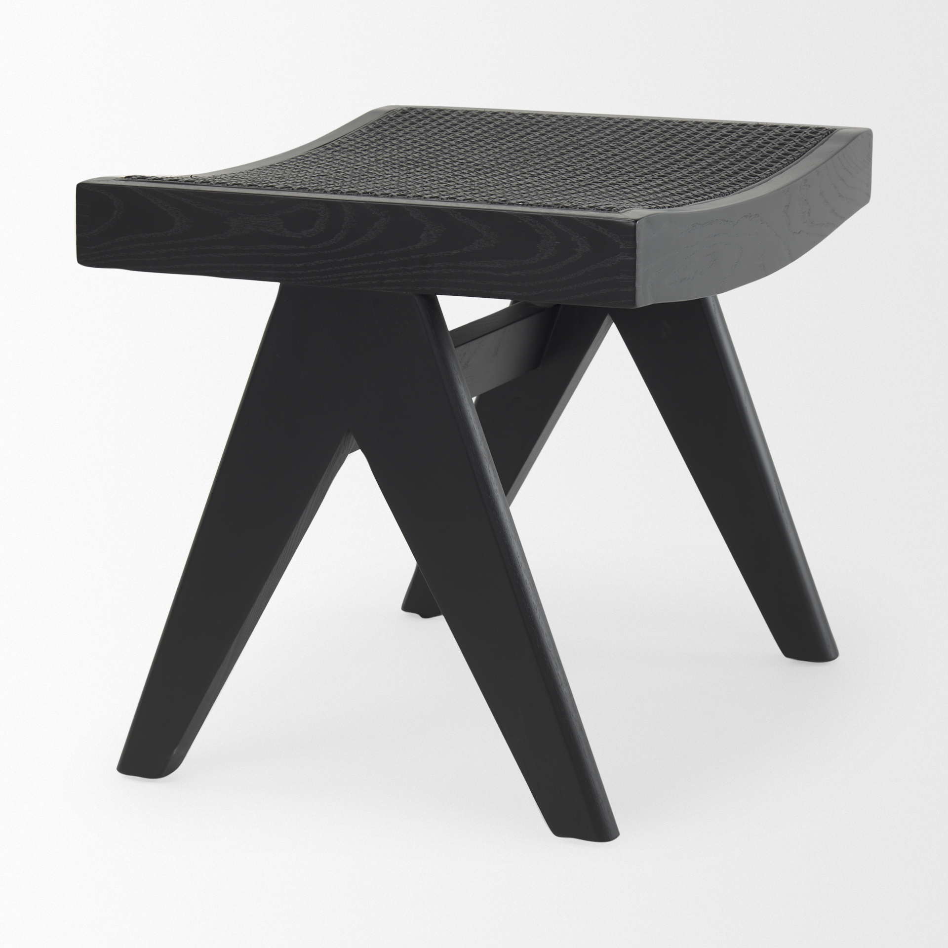 arvin 21.7l x 17.7w x 18.1h black wooden stool
