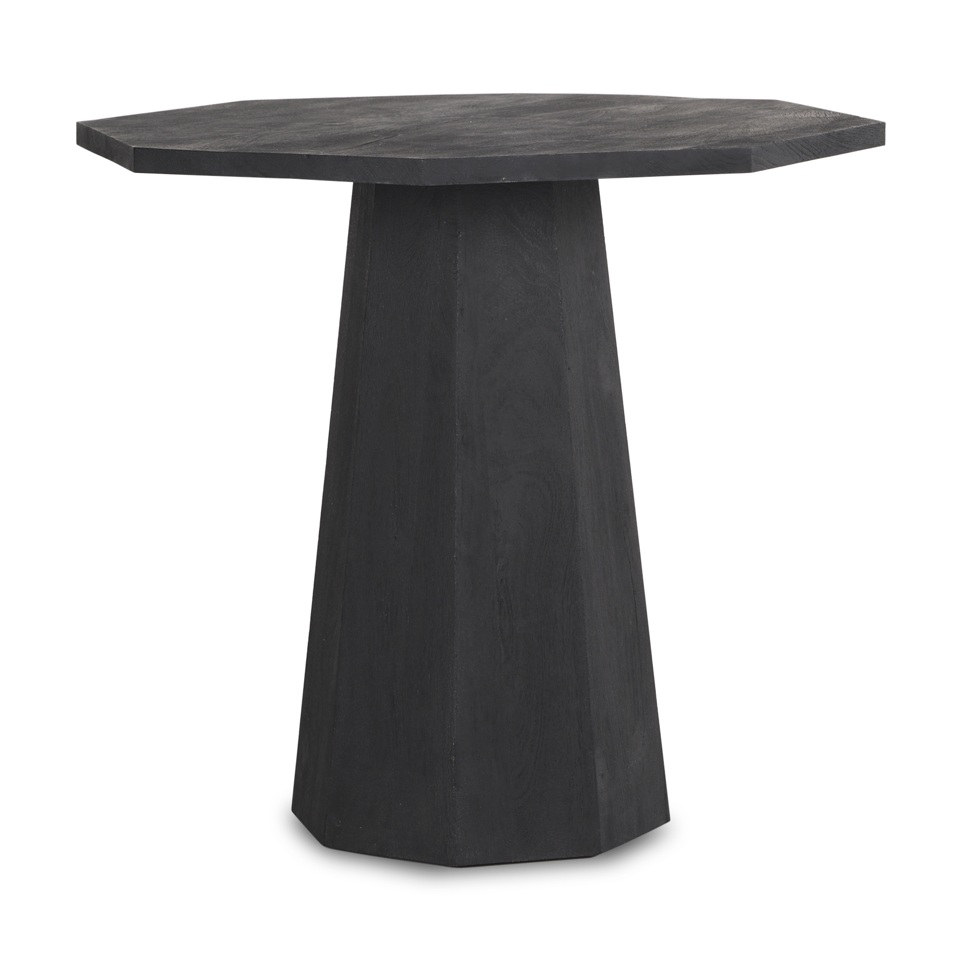 maxine hexagonal black wood foyer table