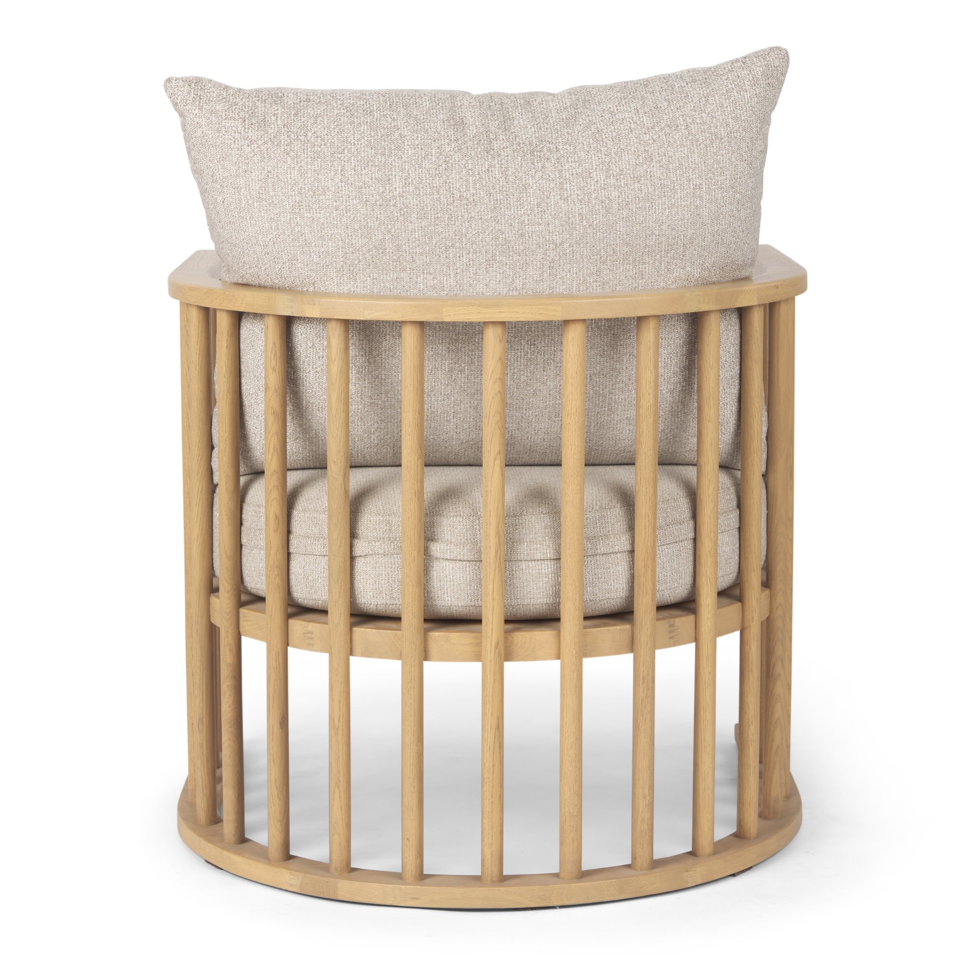 kopari beige fabric w/light brown wood accent chair