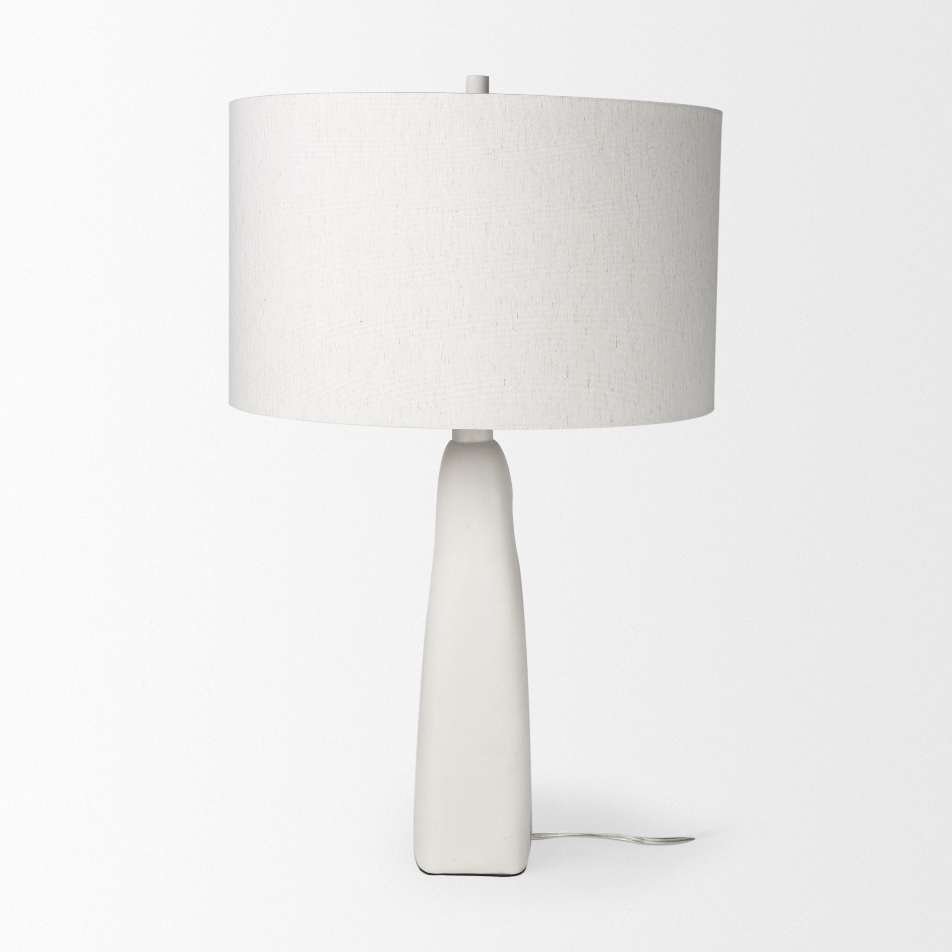 tao 20.0l x 20.0w x 33.0h cream base w/white shade table lamp