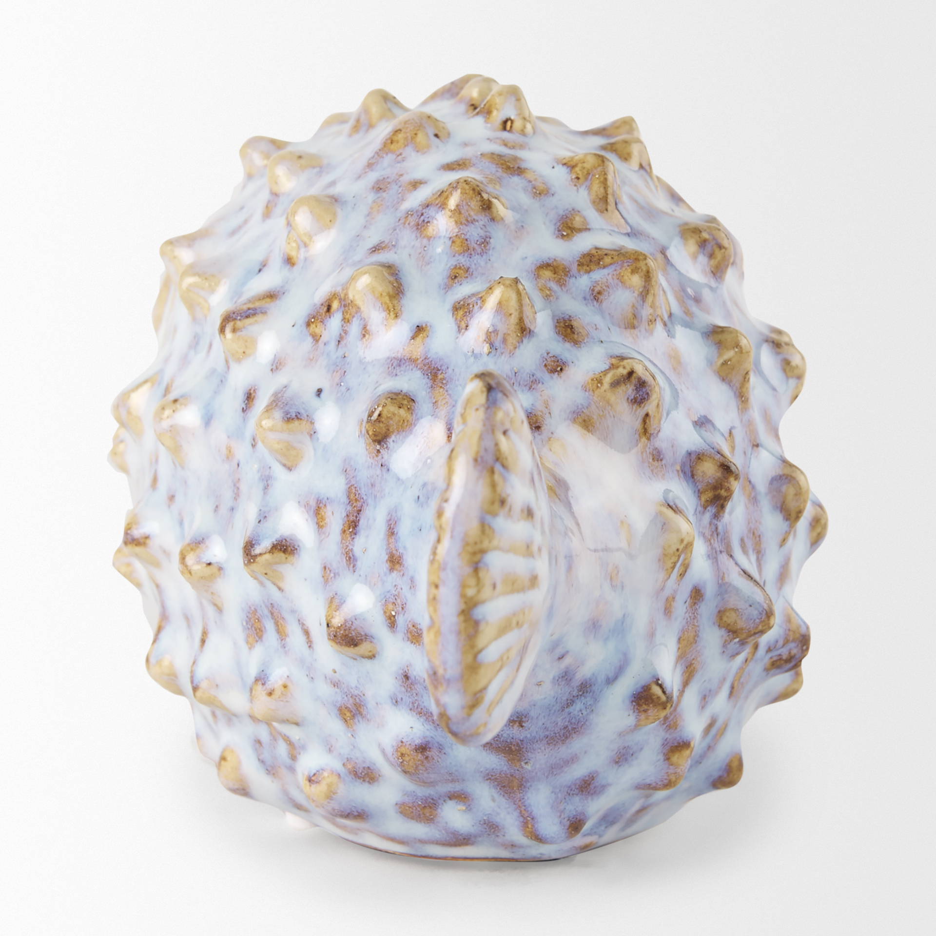 spike i (small) 8l x 4w off-white ceramic puffer fish